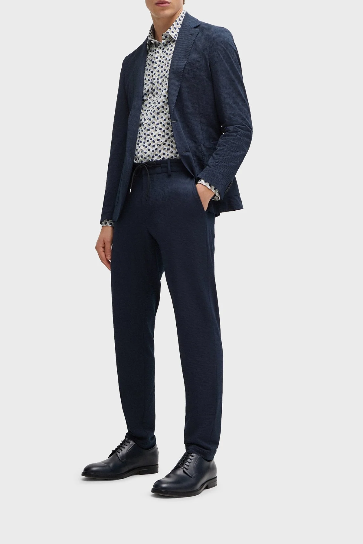 Boss Desenli Streç Slim Fit Erkek Gömlek 50513613 255 BEJ - 2