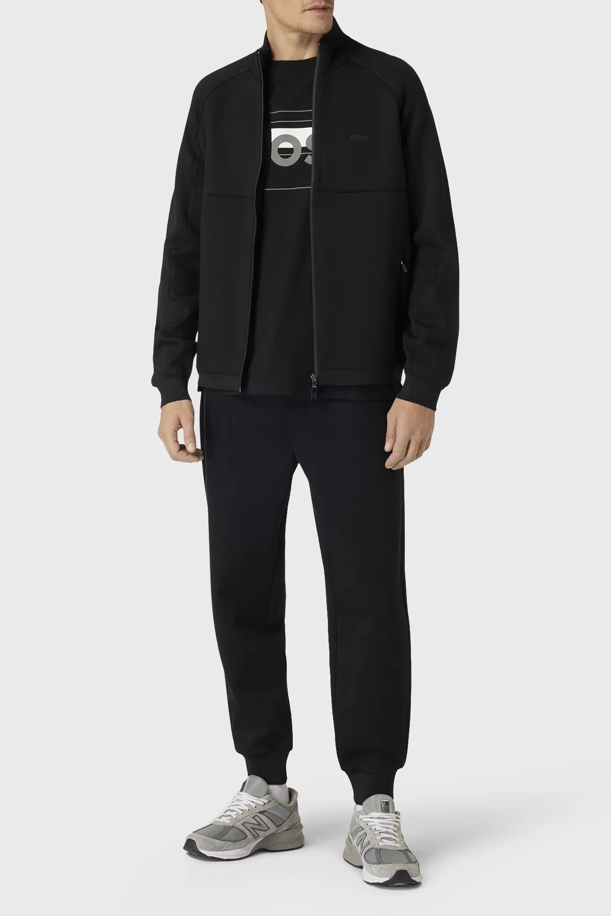 Boss Dik Yaka Fermuarlı Cepli Regular Fit Erkek Triko 50504950 001 SİYAH - 4