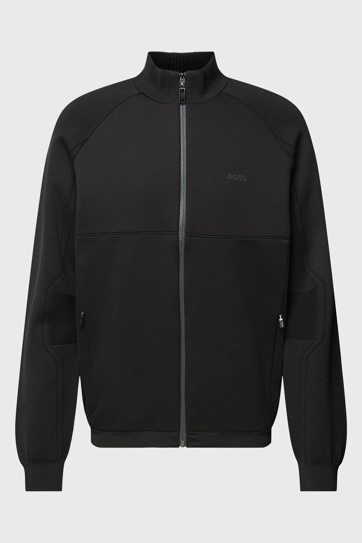 Boss Dik Yaka Fermuarlı Cepli Regular Fit Erkek Triko 50504950 001 SİYAH - 5