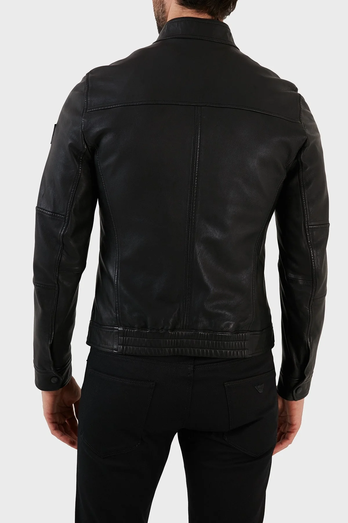 Boss Dik Yaka Fermuarlı Cepli Regular Fit Hakiki Deri Erkek Ceket 50482227 001 SİYAH - 6