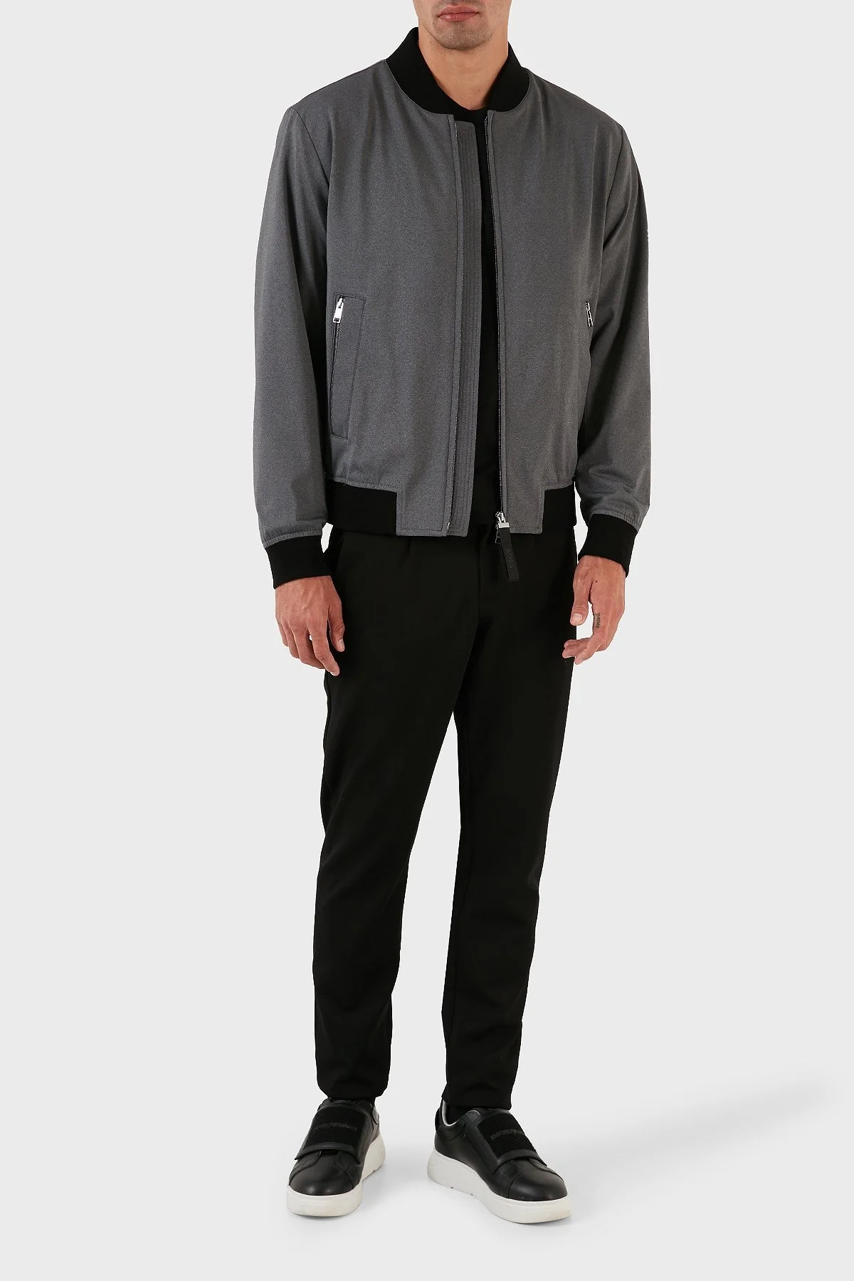 Boss Dik Yaka Fermuarlı Regular Fit Mevsimlik Erkek Ceket 50489458 041 GRİ - 5