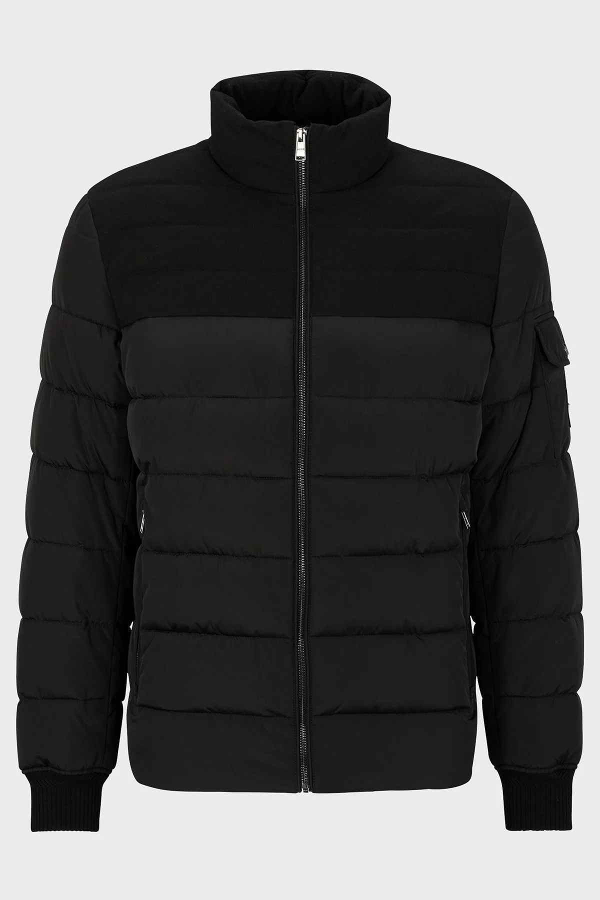 Boss Dik Yaka Fermuarlı Su İtici Regular Fit Erkek Mont 50499796 001 SİYAH - 6