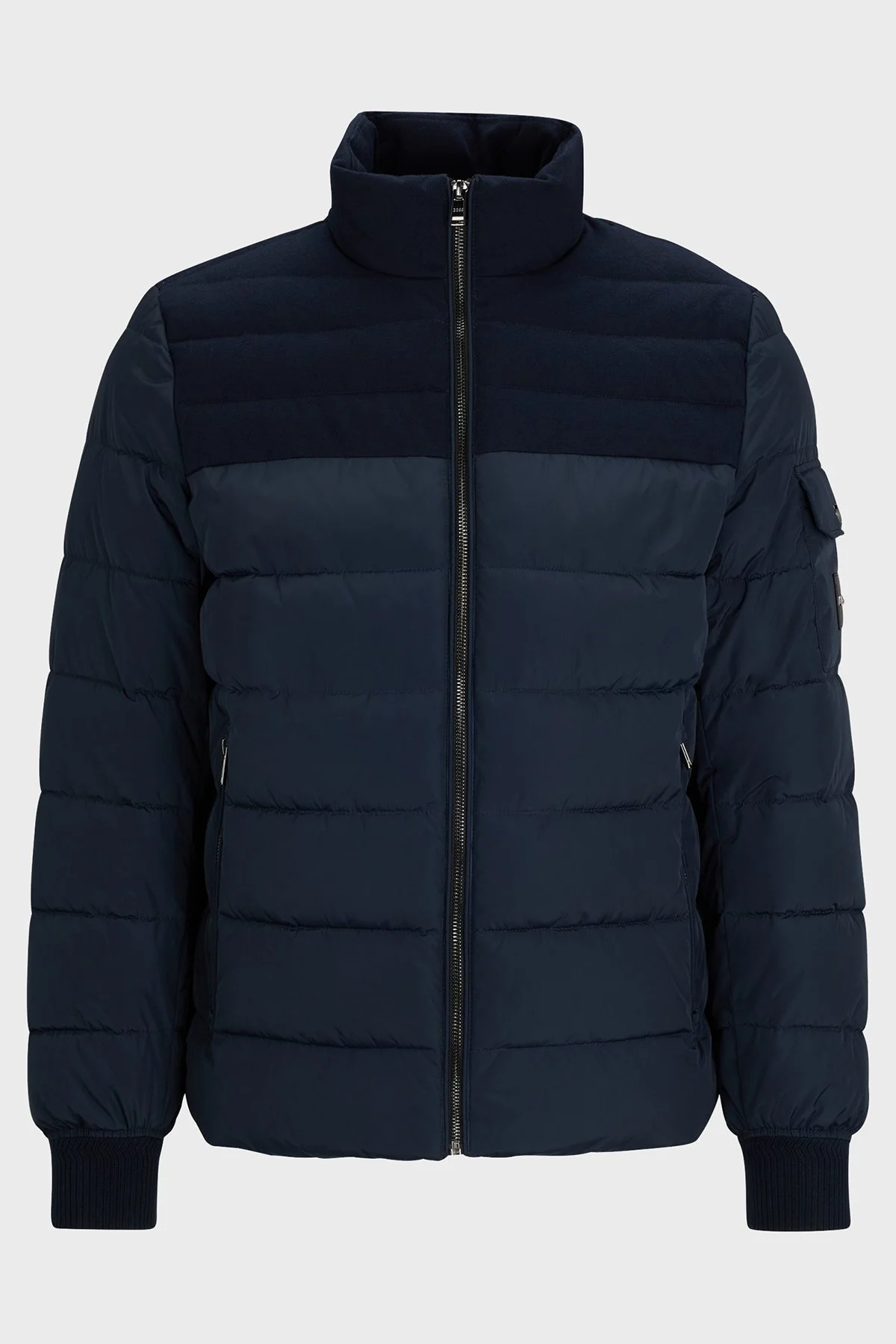 Boss Dik Yaka Fermuarlı Su İtici Regular Fit Erkek Mont 50499796 404 LACİVERT - 3