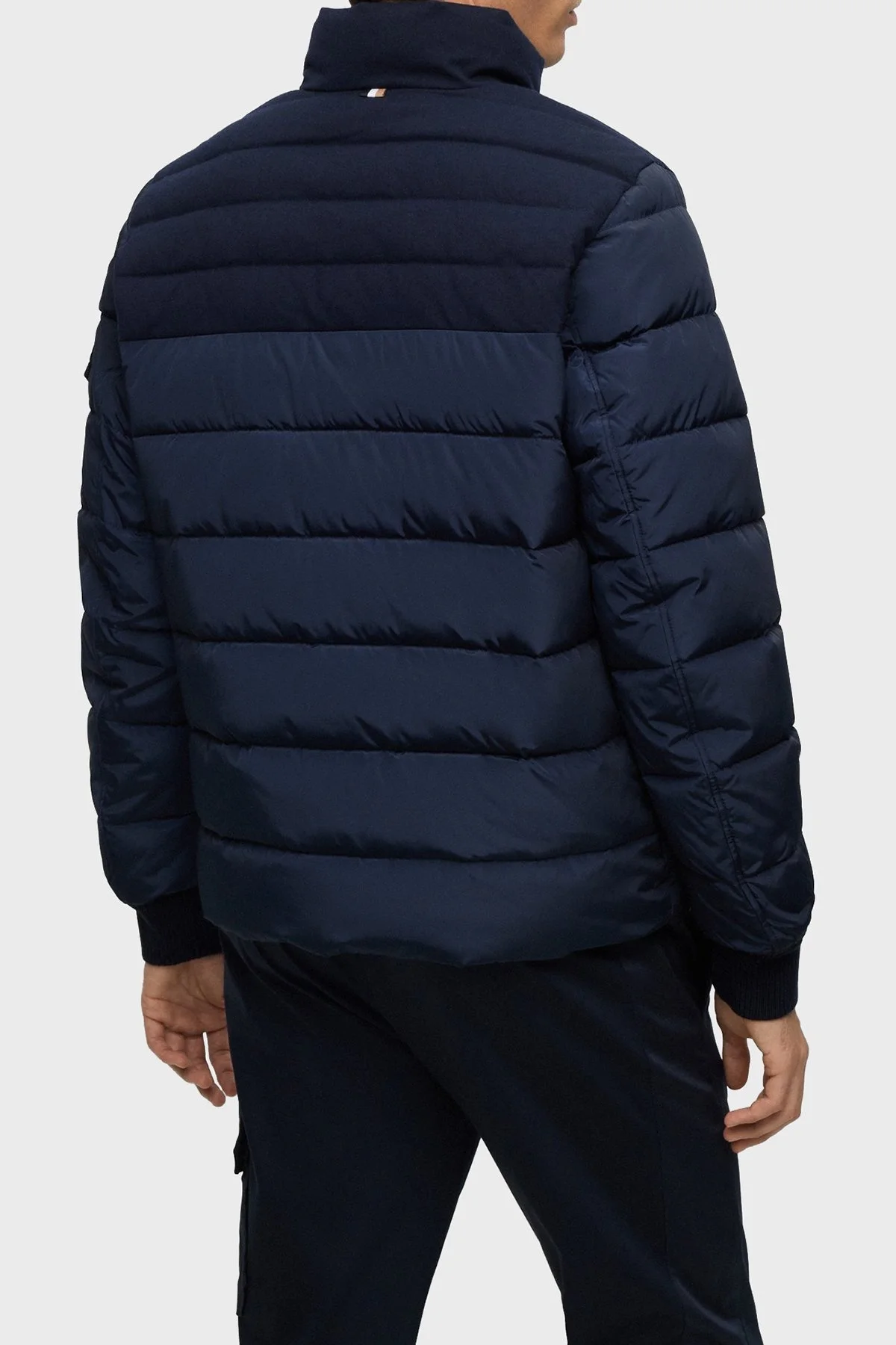 Boss Dik Yaka Fermuarlı Su İtici Regular Fit Erkek Mont 50499796 404 LACİVERT - 6