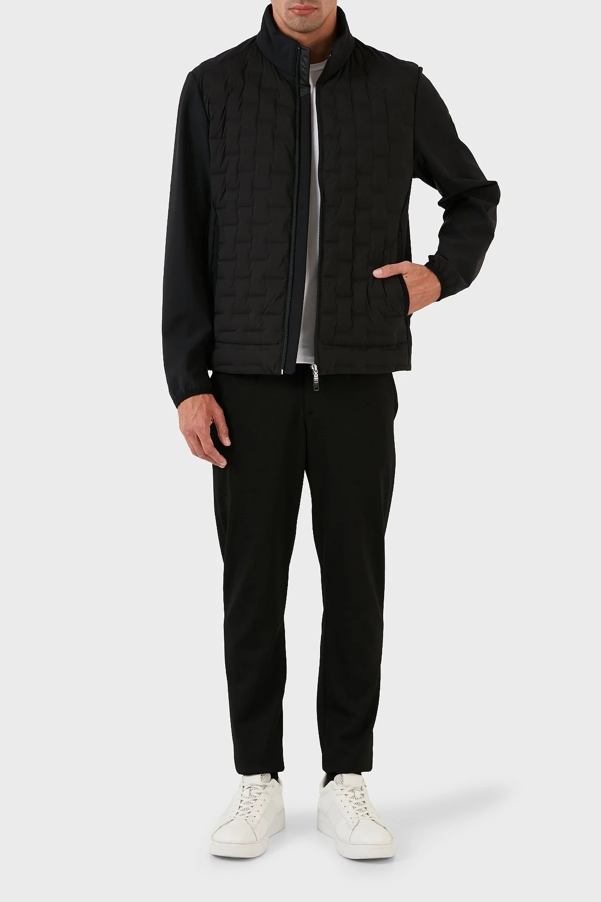 Boss Dik Yaka Kuş Tüyü Dolgulu Suya ve Soğuğa Karşı Dayanıklı Regular Fit Erkek Mont 50491899 001 SİYAH - 4