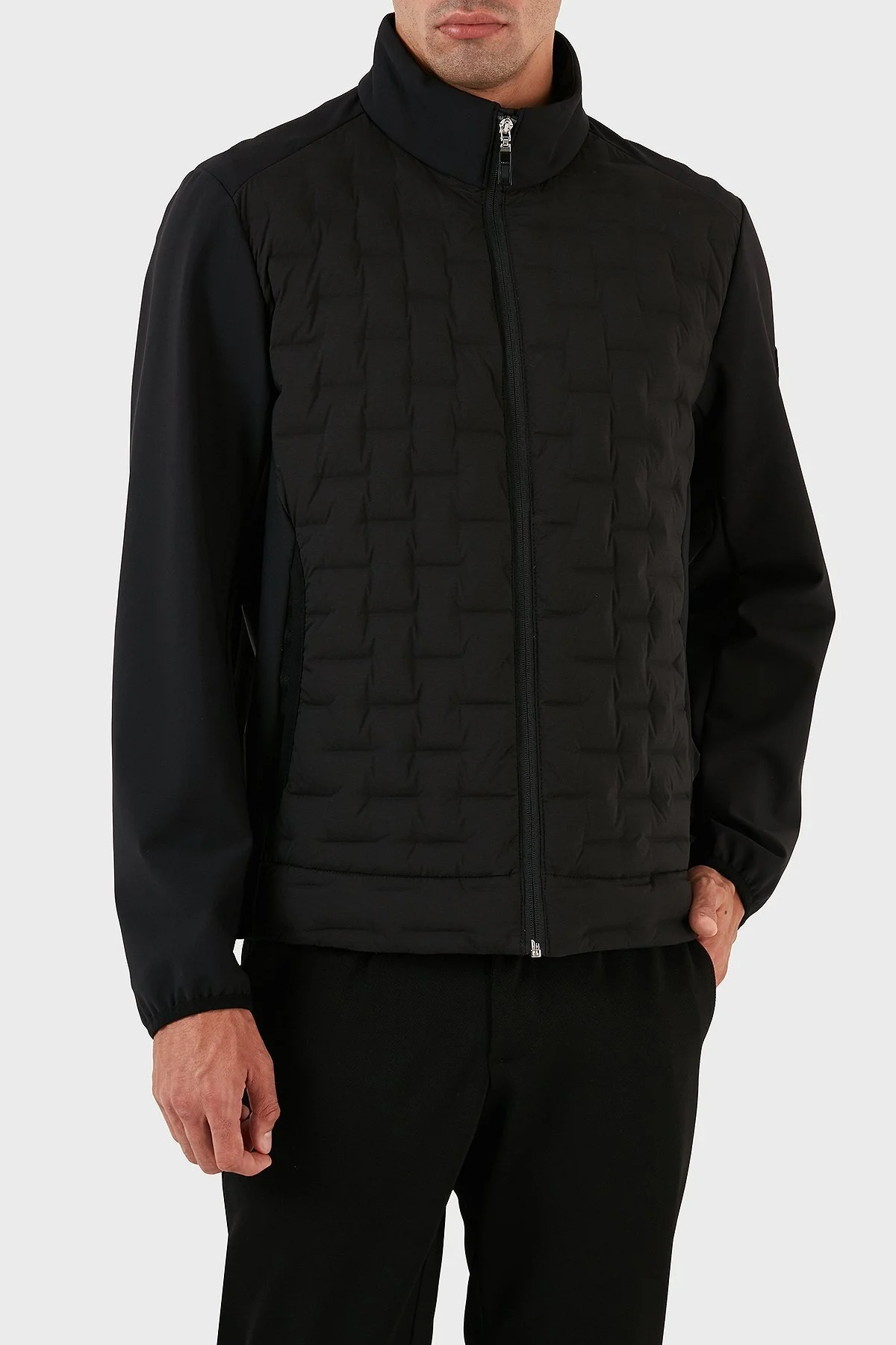 Boss Dik Yaka Kuş Tüyü Dolgulu Suya ve Soğuğa Karşı Dayanıklı Regular Fit Erkek Mont 50491899 001 SİYAH - 6