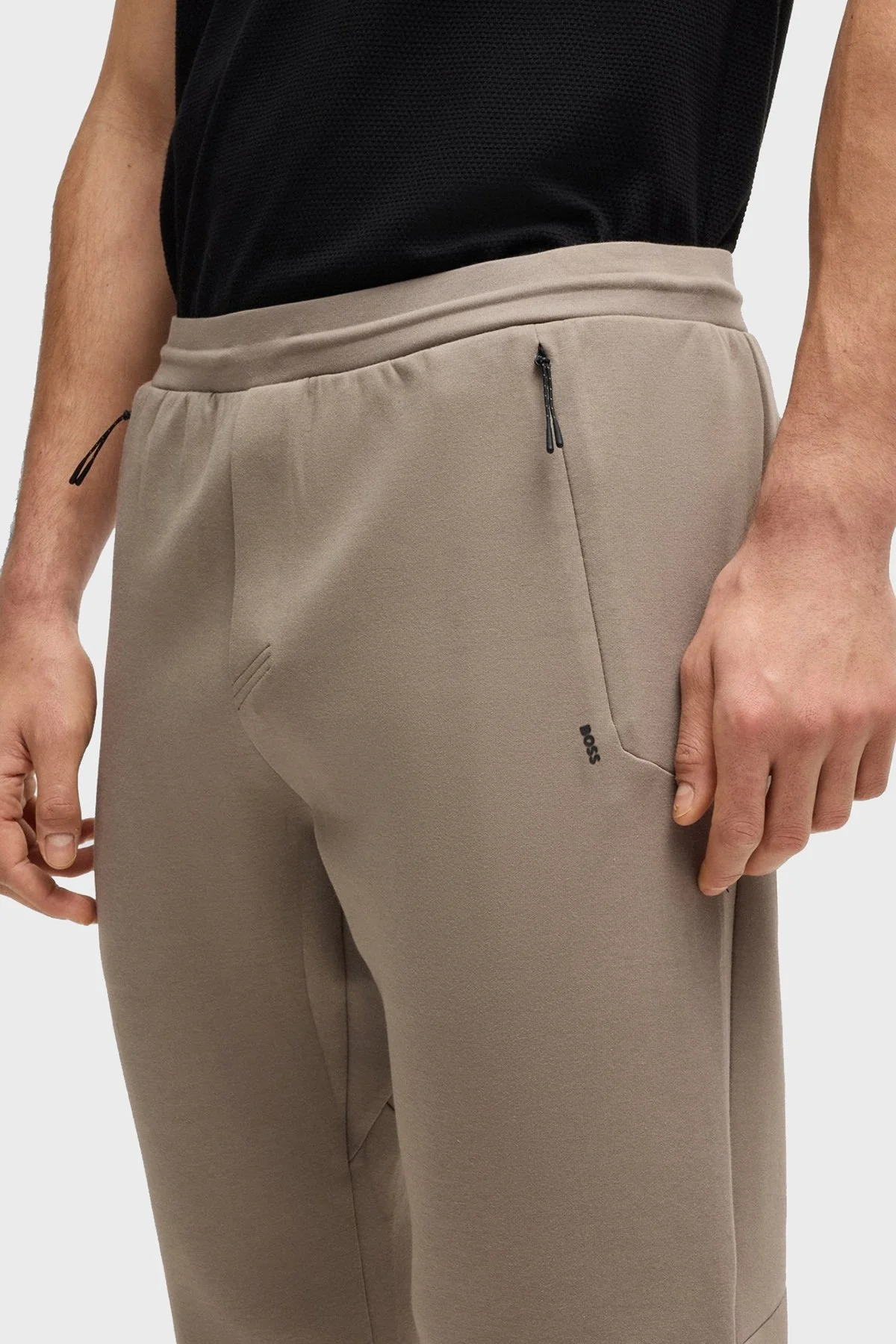 Boss Dikiş Detaylı Regular Fit Lastikli Bel Dar Paça Erkek Pantolon 50537414 334 HAKİ - 3