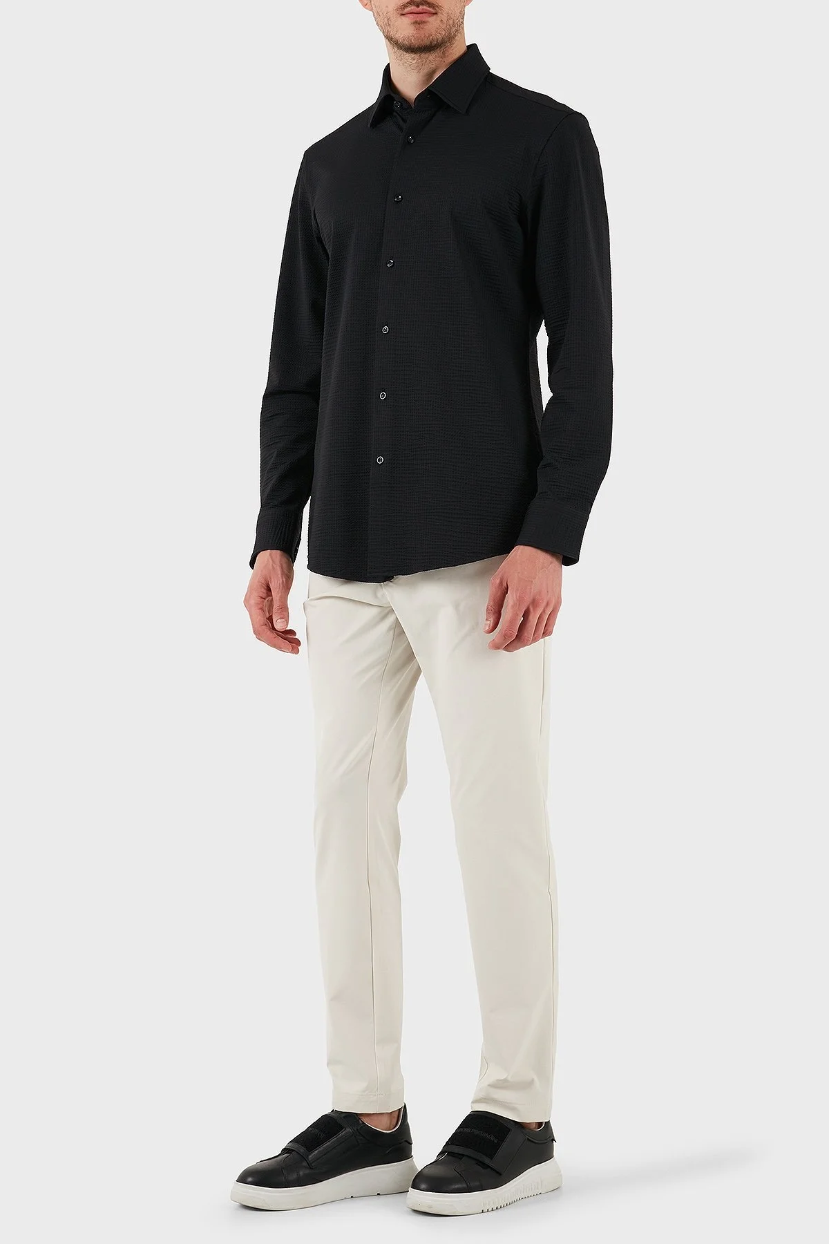 Boss Dokulu Slim Fit Uzun Kollu Erkek Gömlek 50539858 001 SİYAH - 2