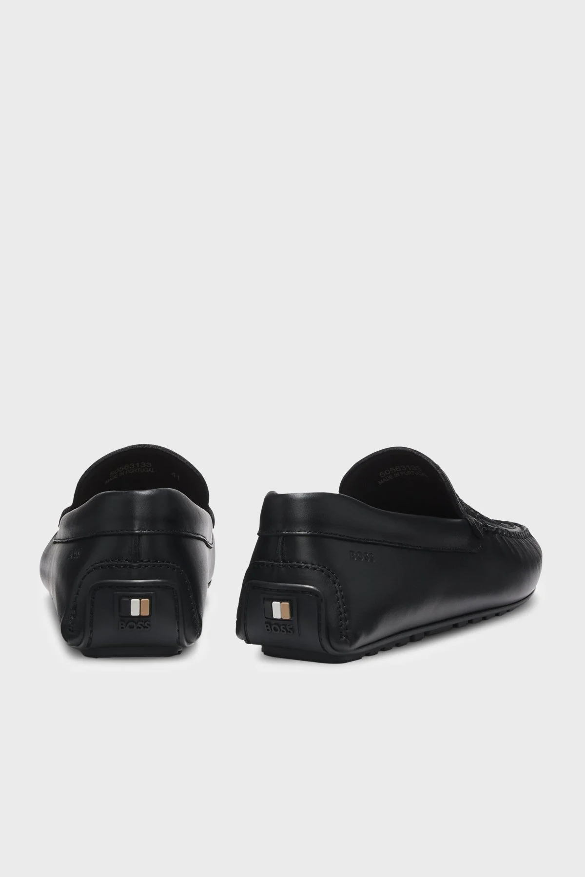 Boss Dokuma Üst Kısmı Deri Mokasen Erkek Ayakkabı 50563133 001 SİYAH - 5