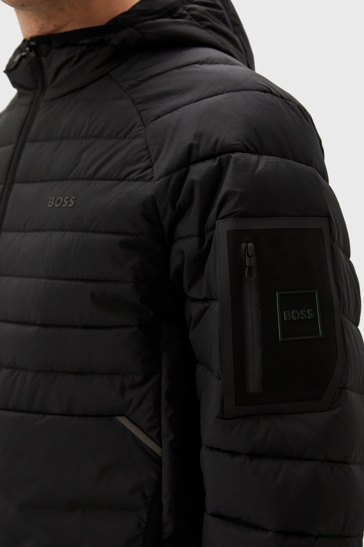 Boss Dolgulu Regular Fit Kapüşonlu Erkek Mont 50514761 001 SİYAH - 5