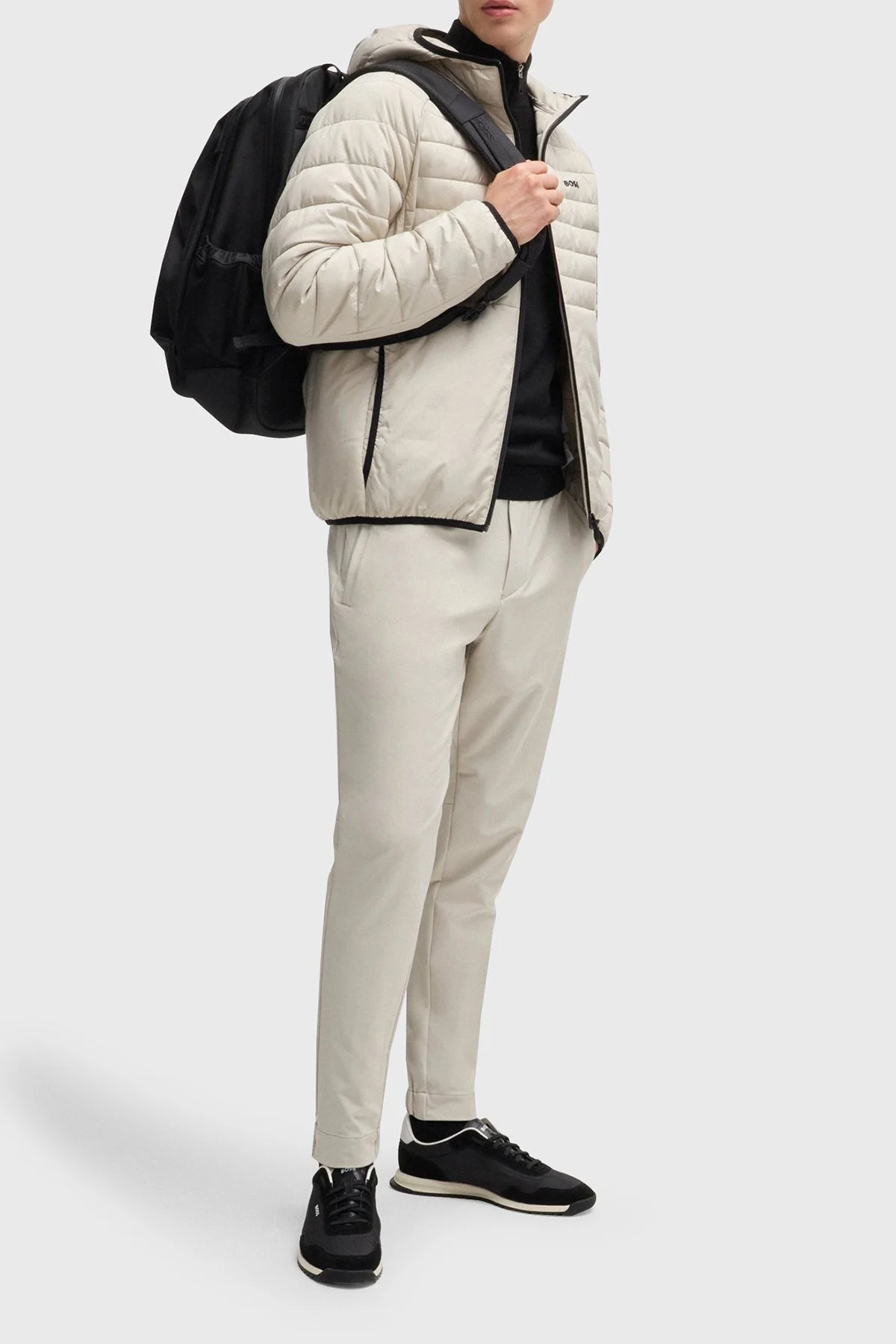 Boss Dolgulu Regular Fit Kapüşonlu Erkek Mont 50514761 271 AÇIK BEJ - 9