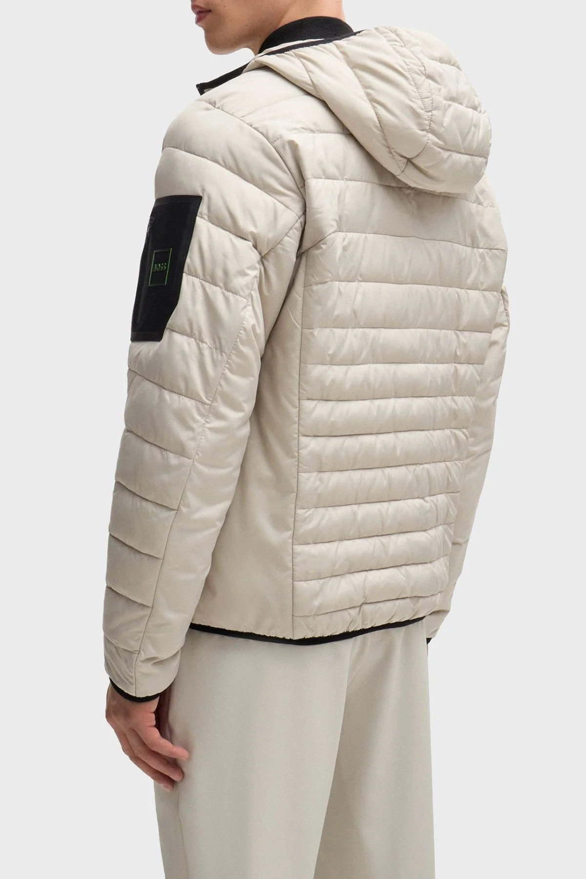 Boss Dolgulu Regular Fit Kapüşonlu Erkek Mont 50514761 271 AÇIK BEJ - 10