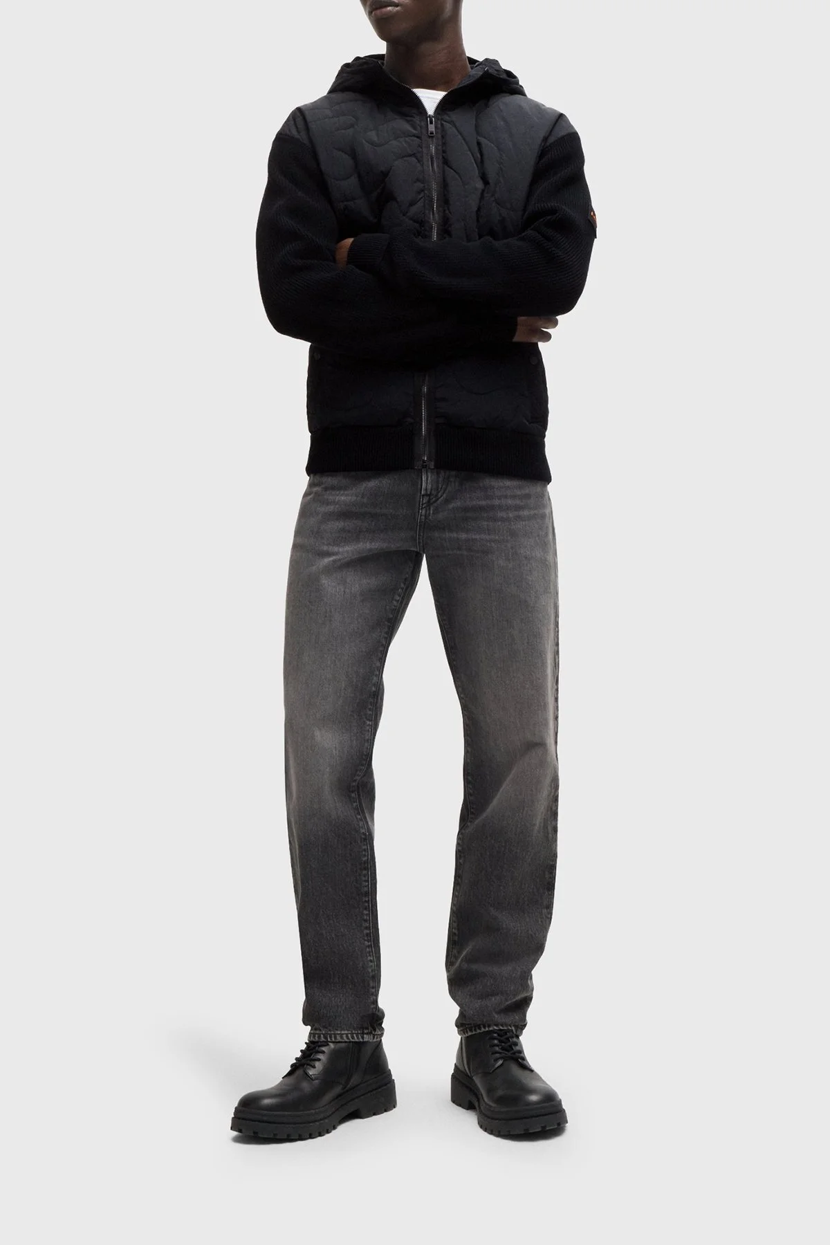 Boss Dolgulu Regular Fit Kapüşonlu Erkek Mont 50516886 001 SİYAH - 3