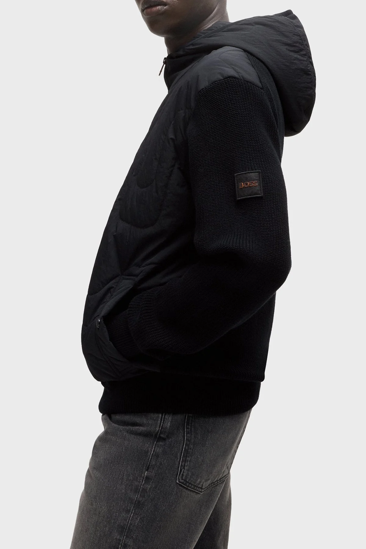 Boss Dolgulu Regular Fit Kapüşonlu Erkek Mont 50516886 001 SİYAH - 6