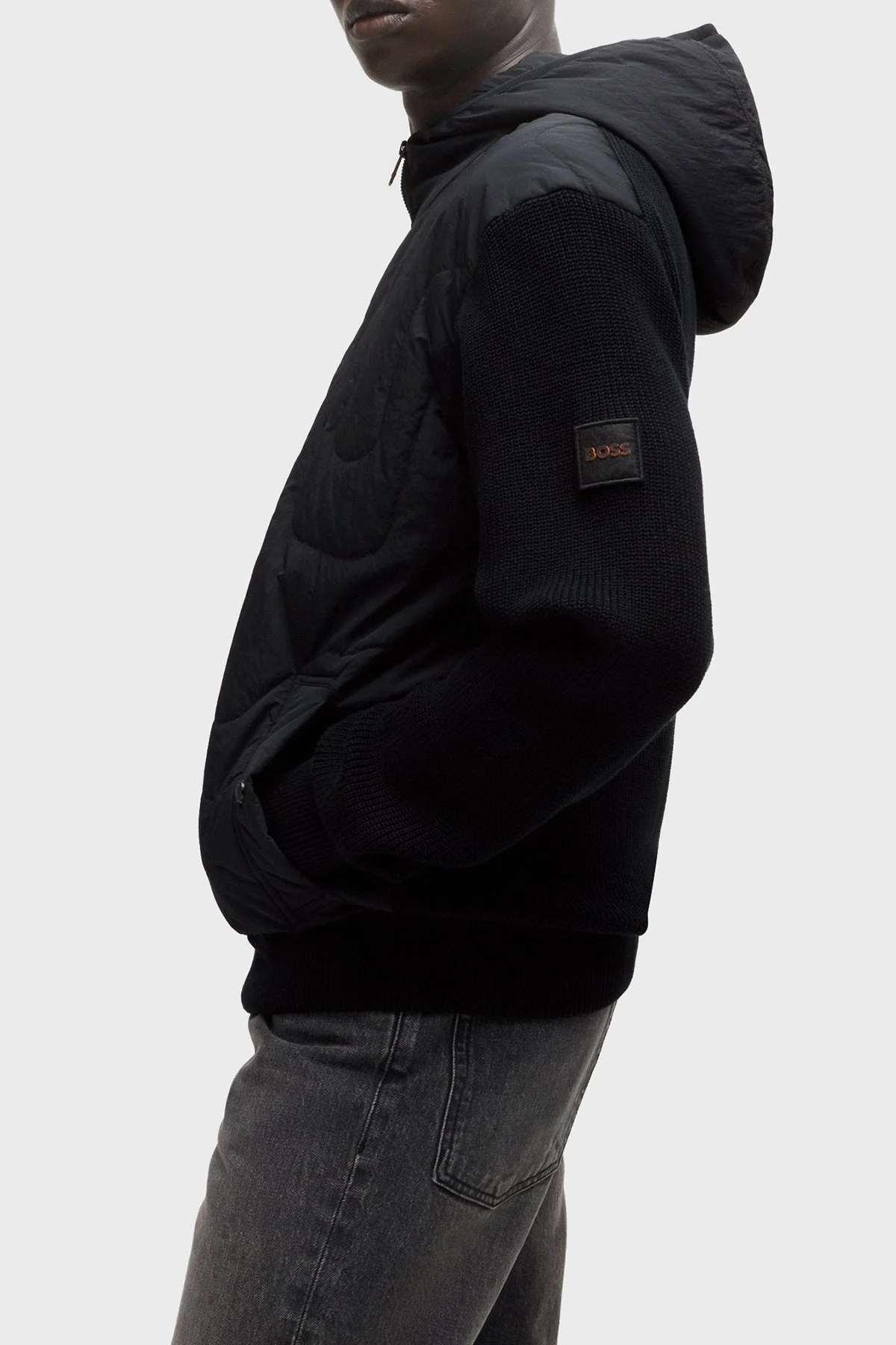 Boss Dolgulu Regular Fit Kapüşonlu Erkek Mont 50516886 001 SİYAH - 6