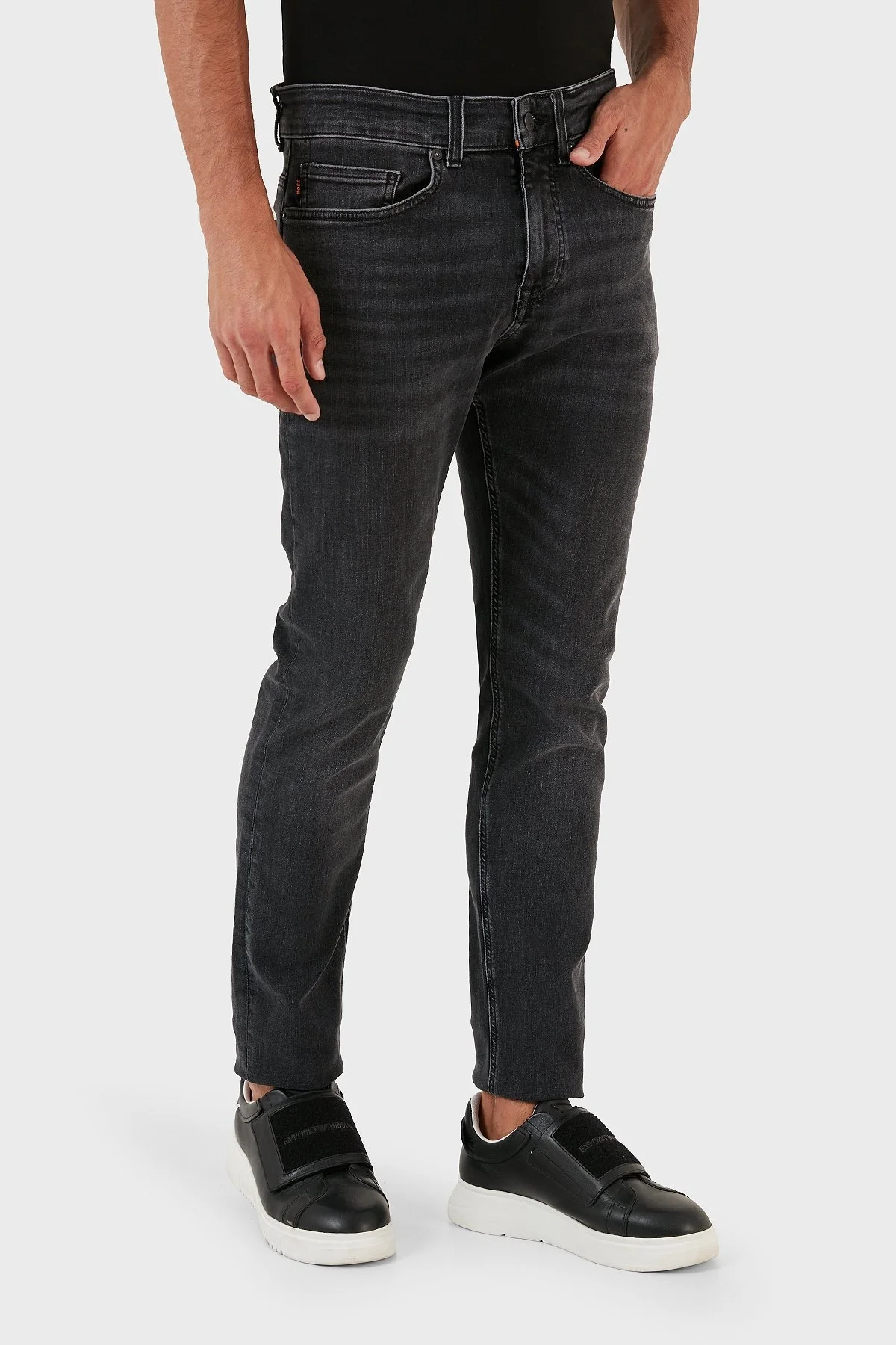 Boss Delaware BC-P Streç Pamuklu Düşük Bel Slim Fit Jeans Erkek Kot Pantolon 50495937 004 SİYAH - 3