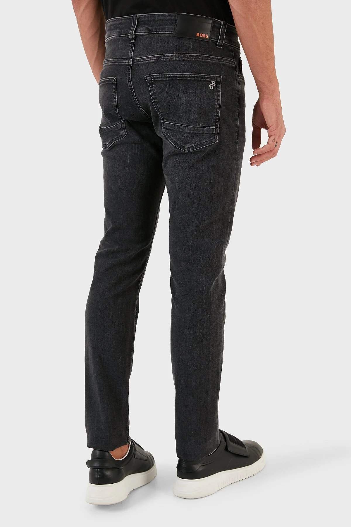 Boss Delaware BC-P Streç Pamuklu Düşük Bel Slim Fit Jeans Erkek Kot Pantolon 50495937 004 SİYAH - 4