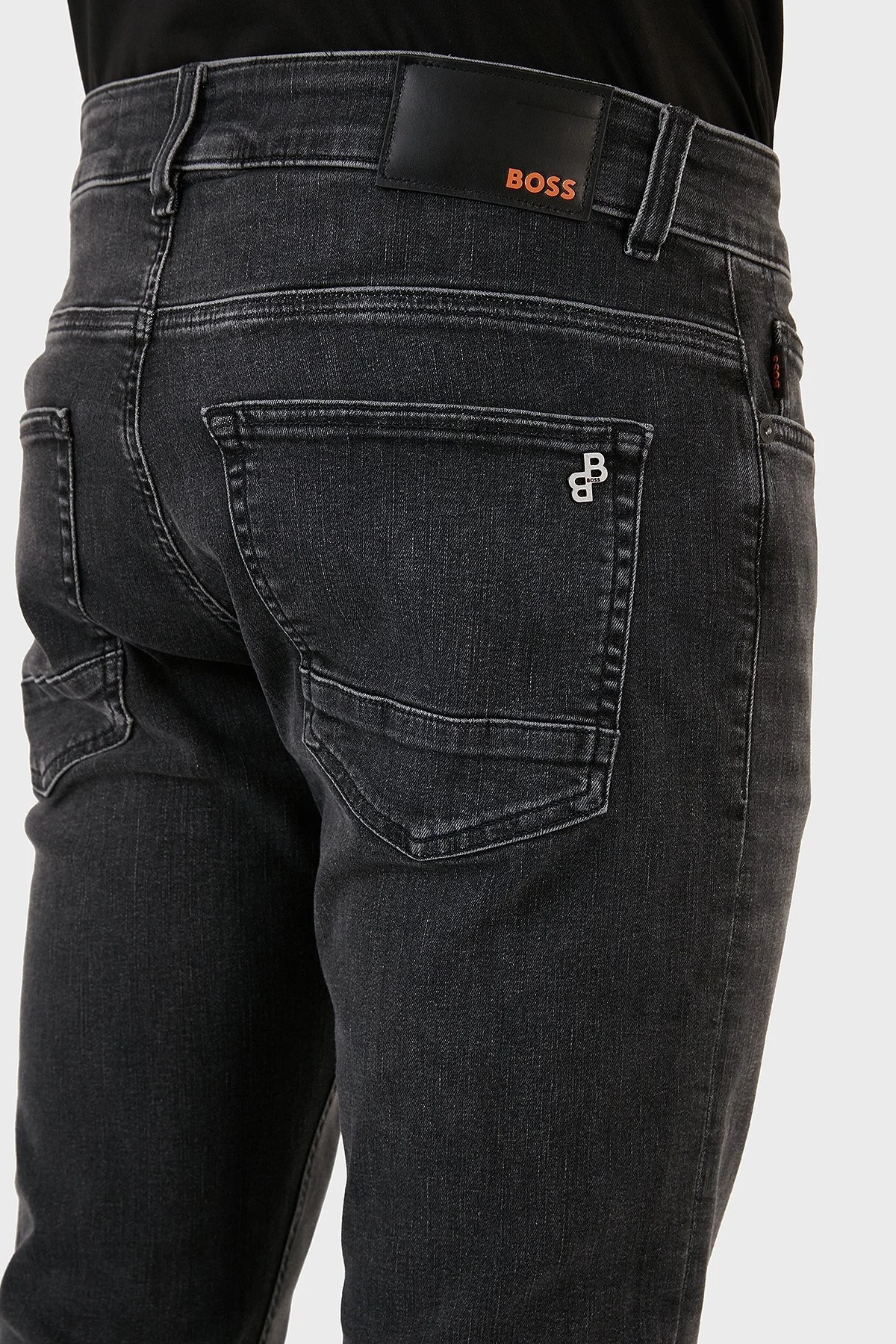 Boss Delaware BC-P Streç Pamuklu Düşük Bel Slim Fit Jeans Erkek Kot Pantolon 50495937 004 SİYAH - 6
