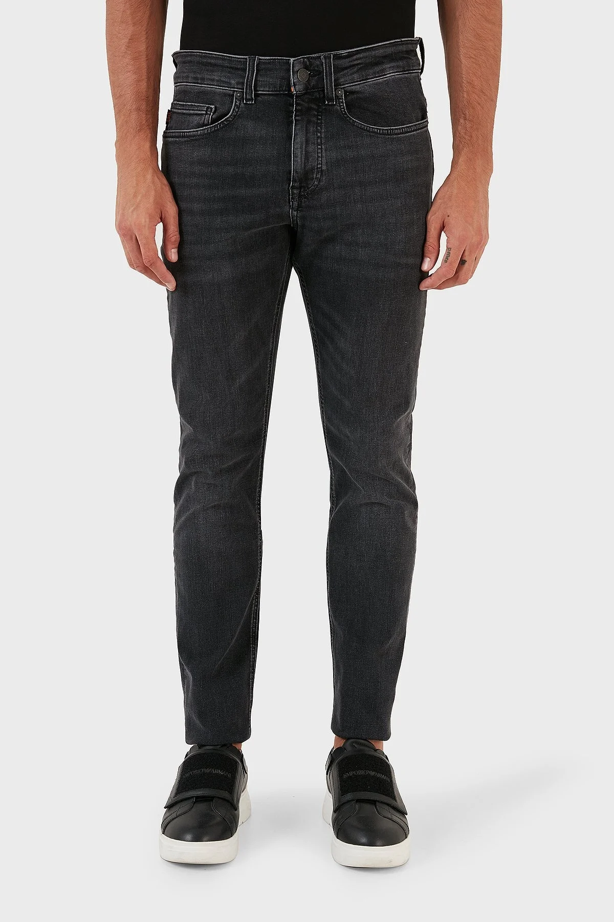 Boss Delaware BC-P Streç Pamuklu Düşük Bel Slim Fit Jeans Erkek Kot Pantolon 50495937 004 SİYAH - 7