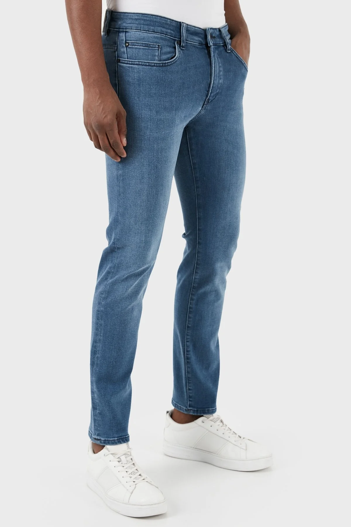 Boss Düşük Bel Slim Fit Dar Paça Jeans Erkek Kot Pantolon 50509006 424 MAVİ - 3
