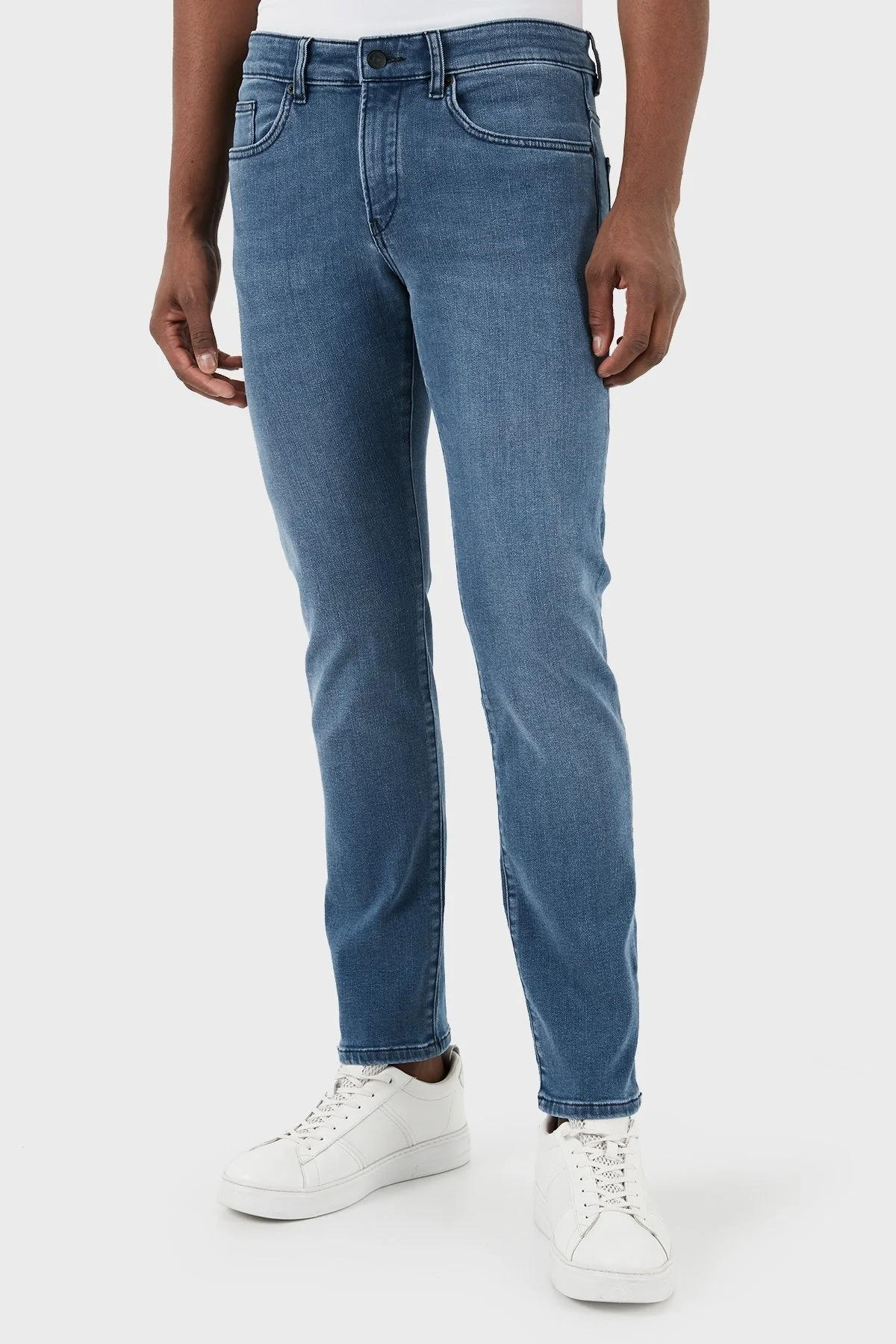 Boss Düşük Bel Slim Fit Dar Paça Jeans Erkek Kot Pantolon 50509006 424 MAVİ - 4