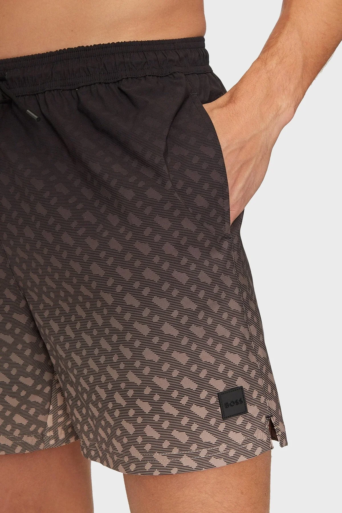 Boss Efekt Desenli Cepli Erkek Mayo Short 50534343 001 SİYAH - 3
