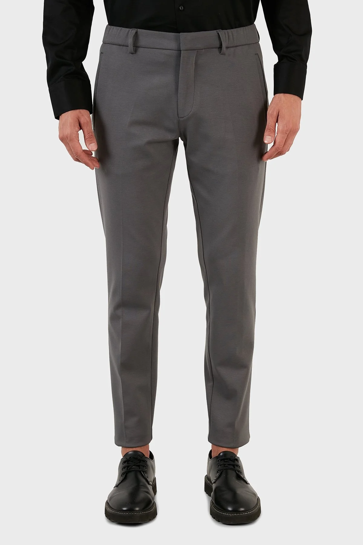 Boss Elastik Bel Bantlı Normal Bel Slim Fit Chino Erkek Pantolon 50478784 021 ANTRASİT - 2