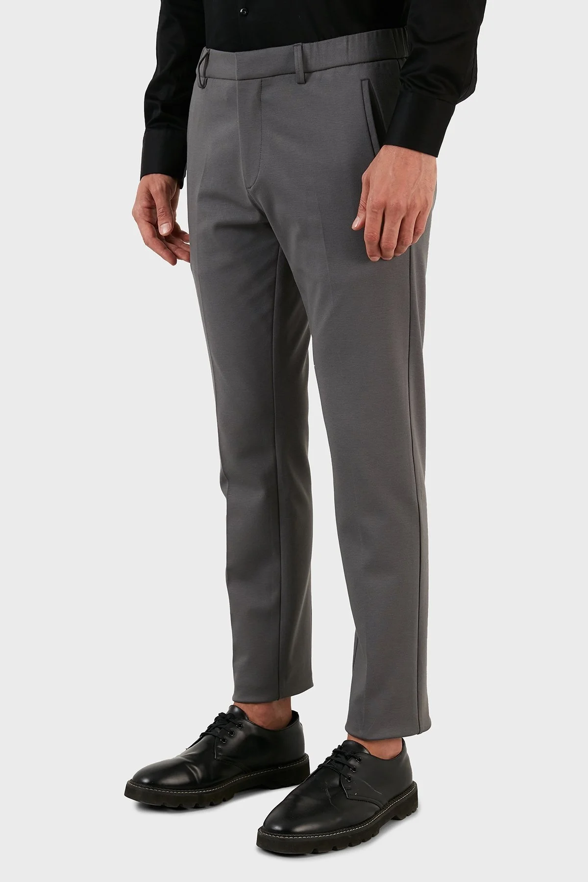 Boss Elastik Bel Bantlı Normal Bel Slim Fit Chino Erkek Pantolon 50478784 021 ANTRASİT - 3