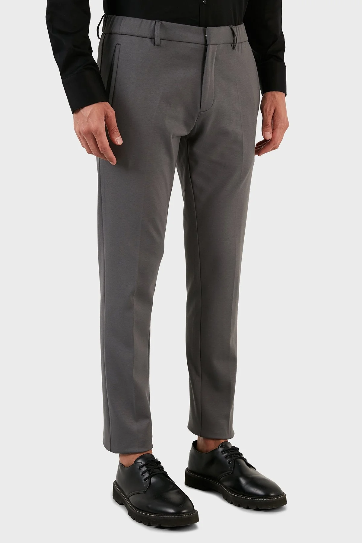 Boss Elastik Bel Bantlı Normal Bel Slim Fit Chino Erkek Pantolon 50478784 021 ANTRASİT - 4