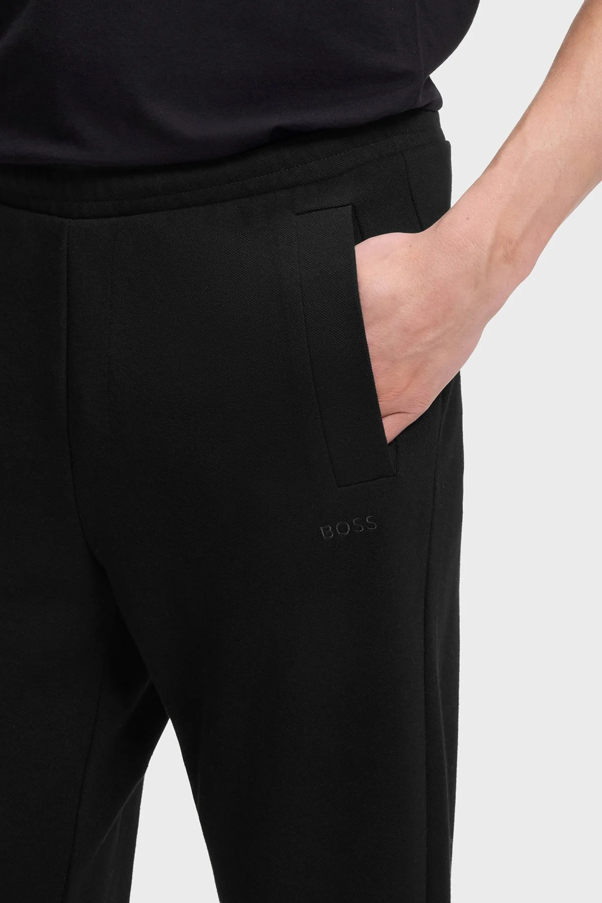 Boss Pamuklu Regular Fit Lastikl Paça Jogger Erkek Pantolon 50566830 001 Siyah - 6