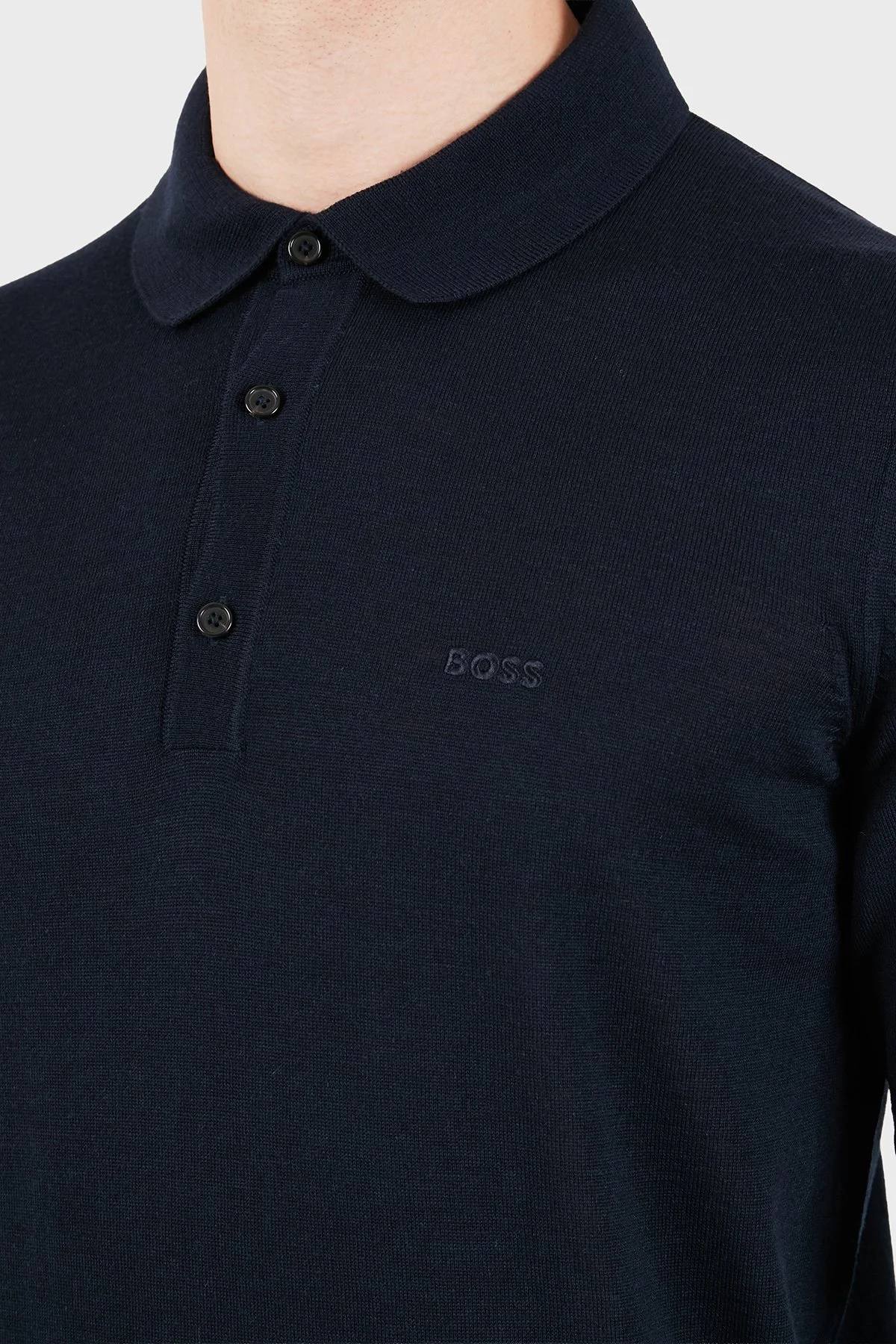 Boss Erkek Polo Yaka Kazak 50571927 404 Lacivert - 6