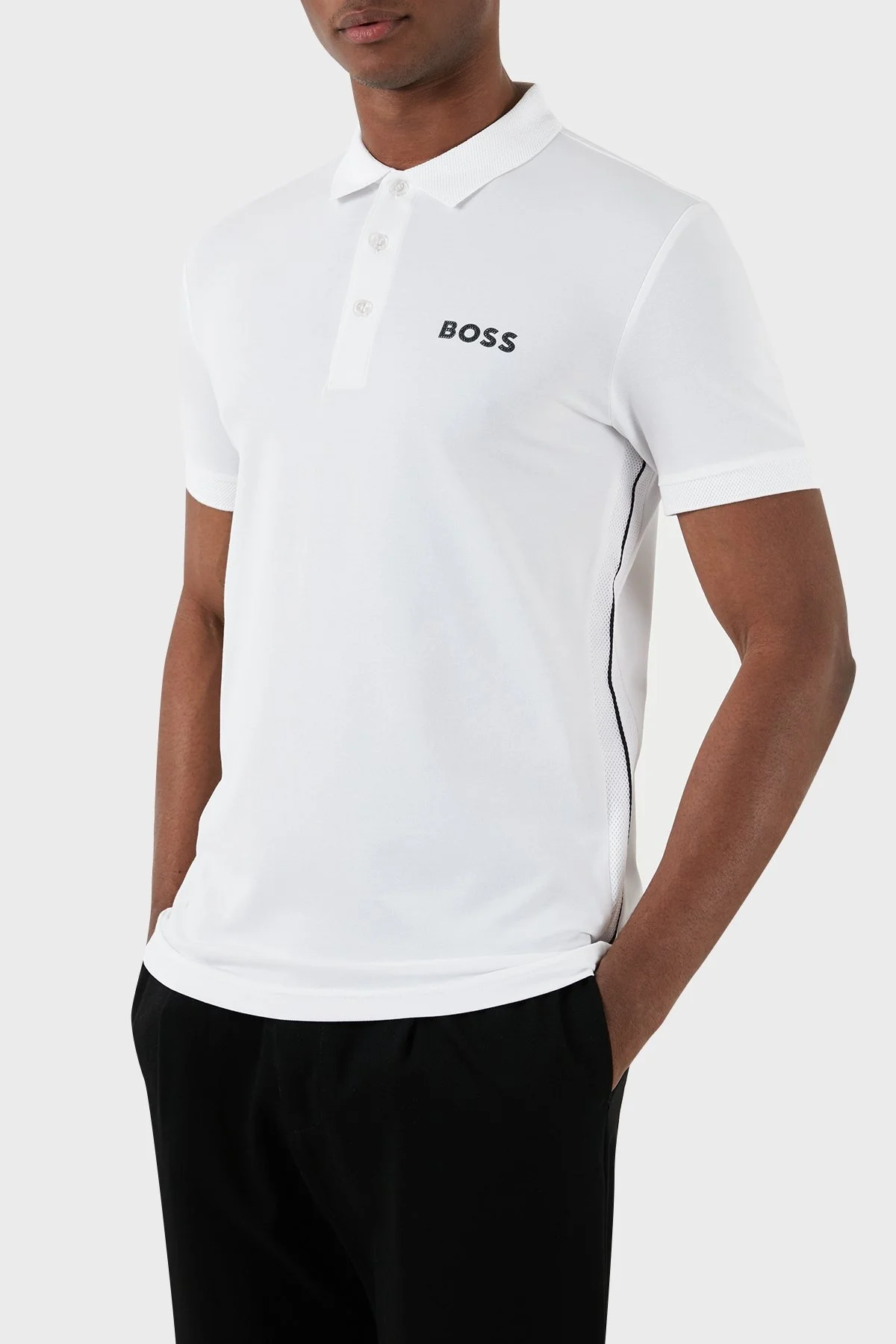 Boss Pamuklu Slim Fit Erkek Polo Yaka T Shirt 50512789 100 BEYAZ - 1