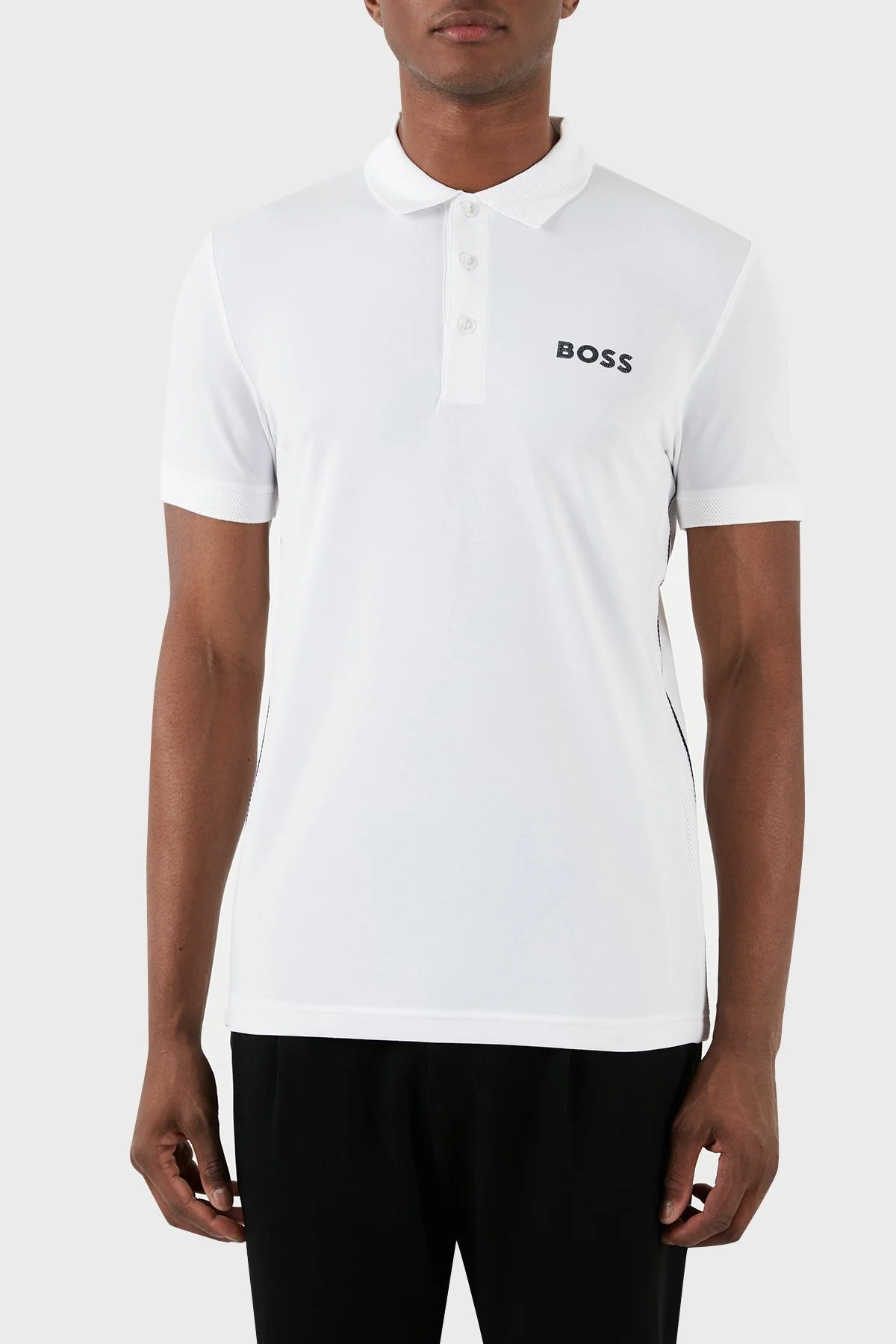 Boss Pamuklu Slim Fit Erkek Polo Yaka T Shirt 50512789 100 BEYAZ - 5
