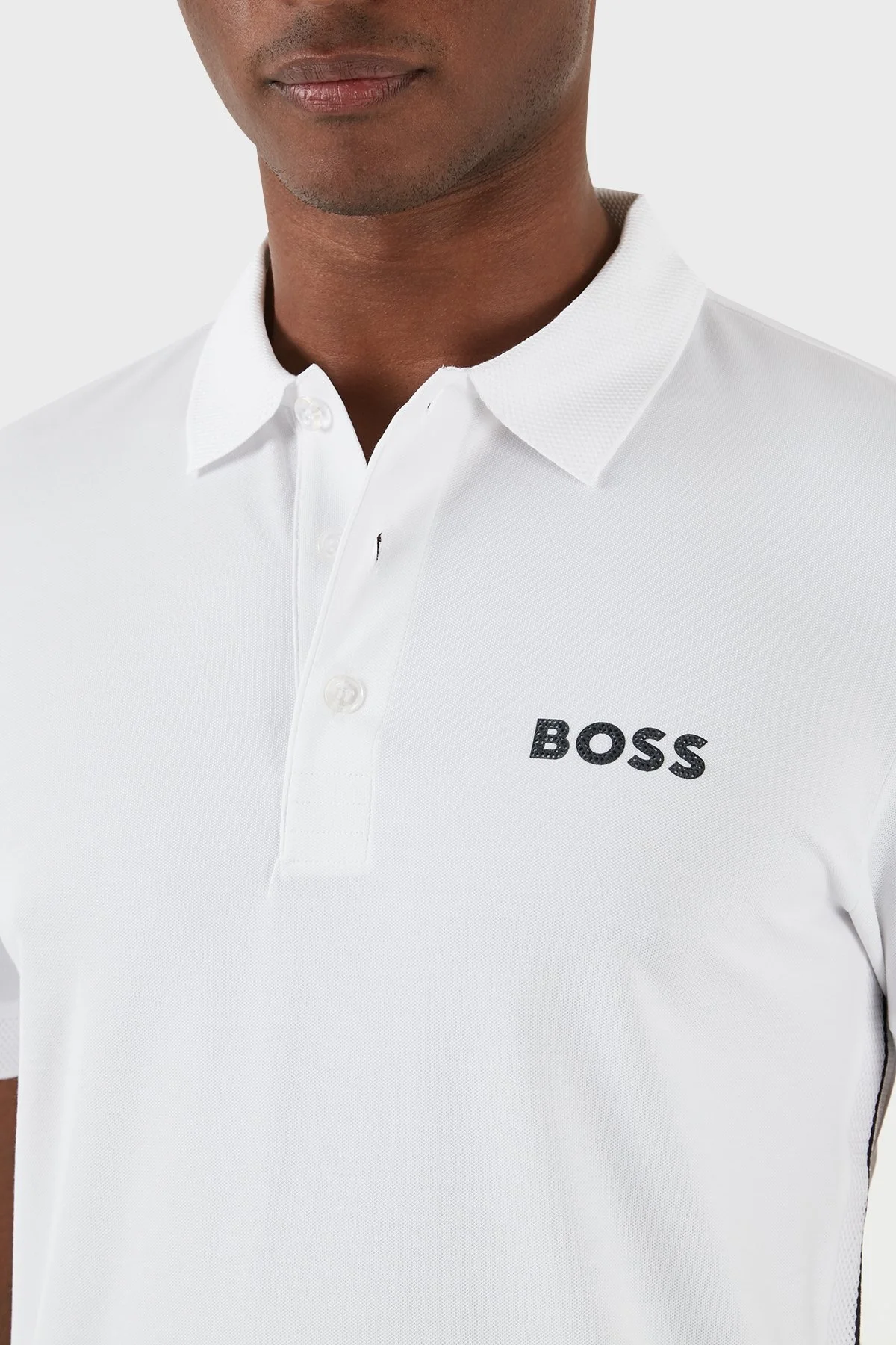 Boss Pamuklu Slim Fit Erkek Polo Yaka T Shirt 50512789 100 BEYAZ - 6