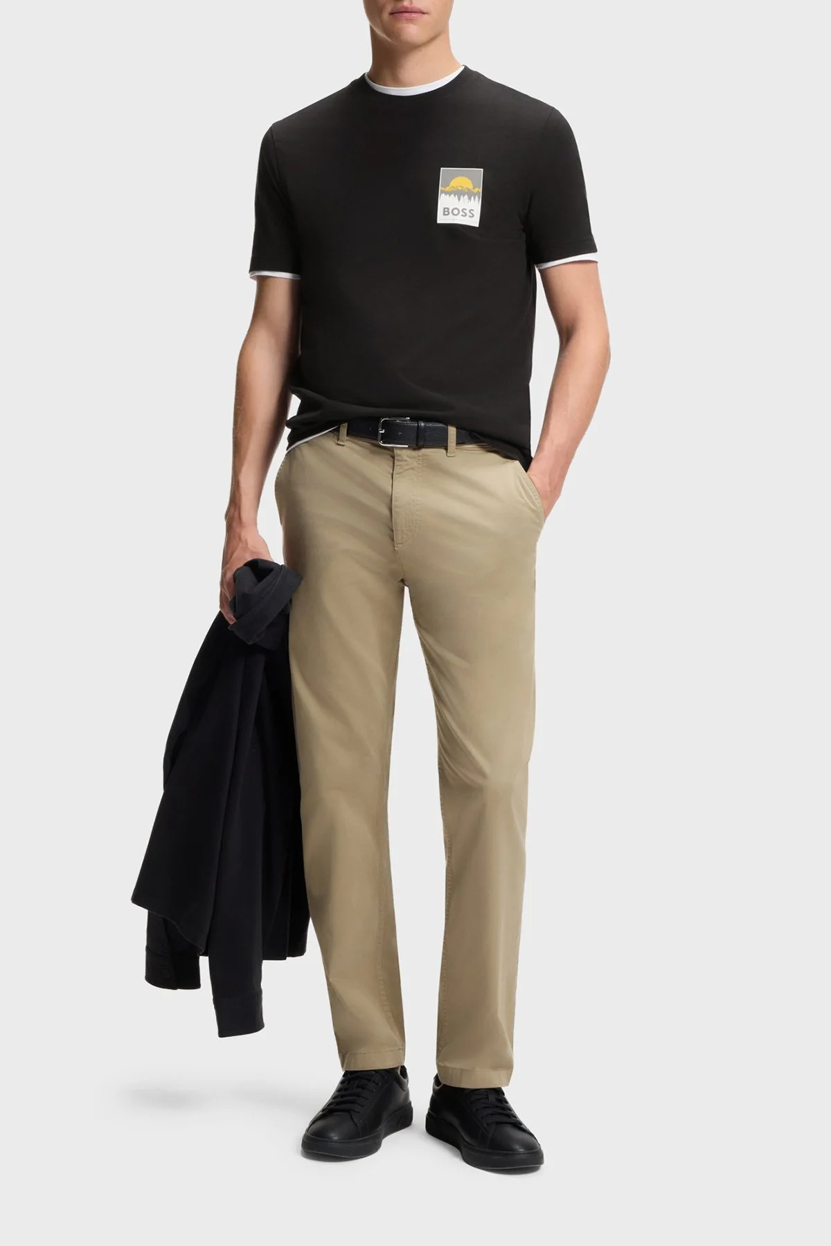 Boss Pamuklu Regular Fit Logolu Bisiklet Yaka Erkek T Shirt 50556023 001 SİYAH - 2