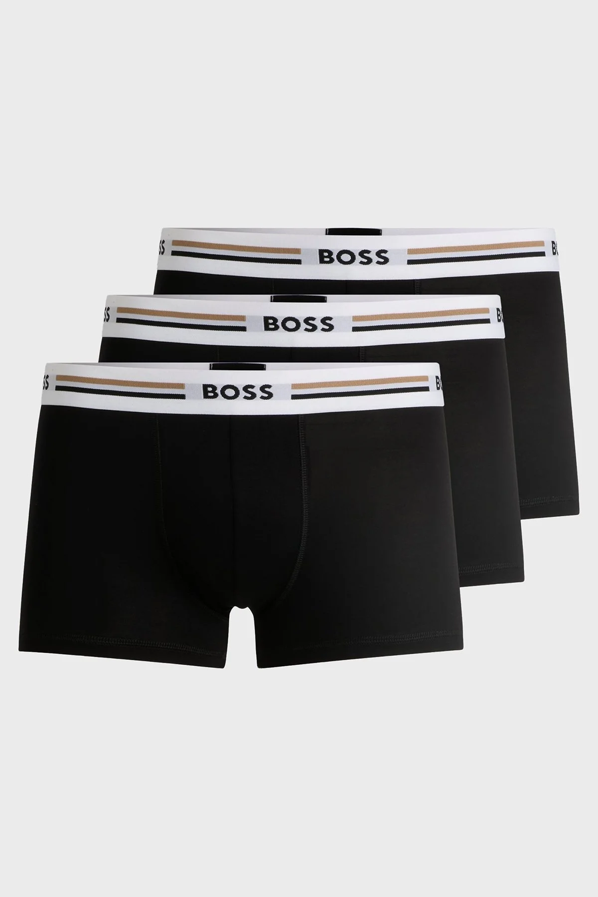 Boss Esnek Bel Bantlı 3 Pack Erkek Boxer 50492200 001 SİYAH - 1