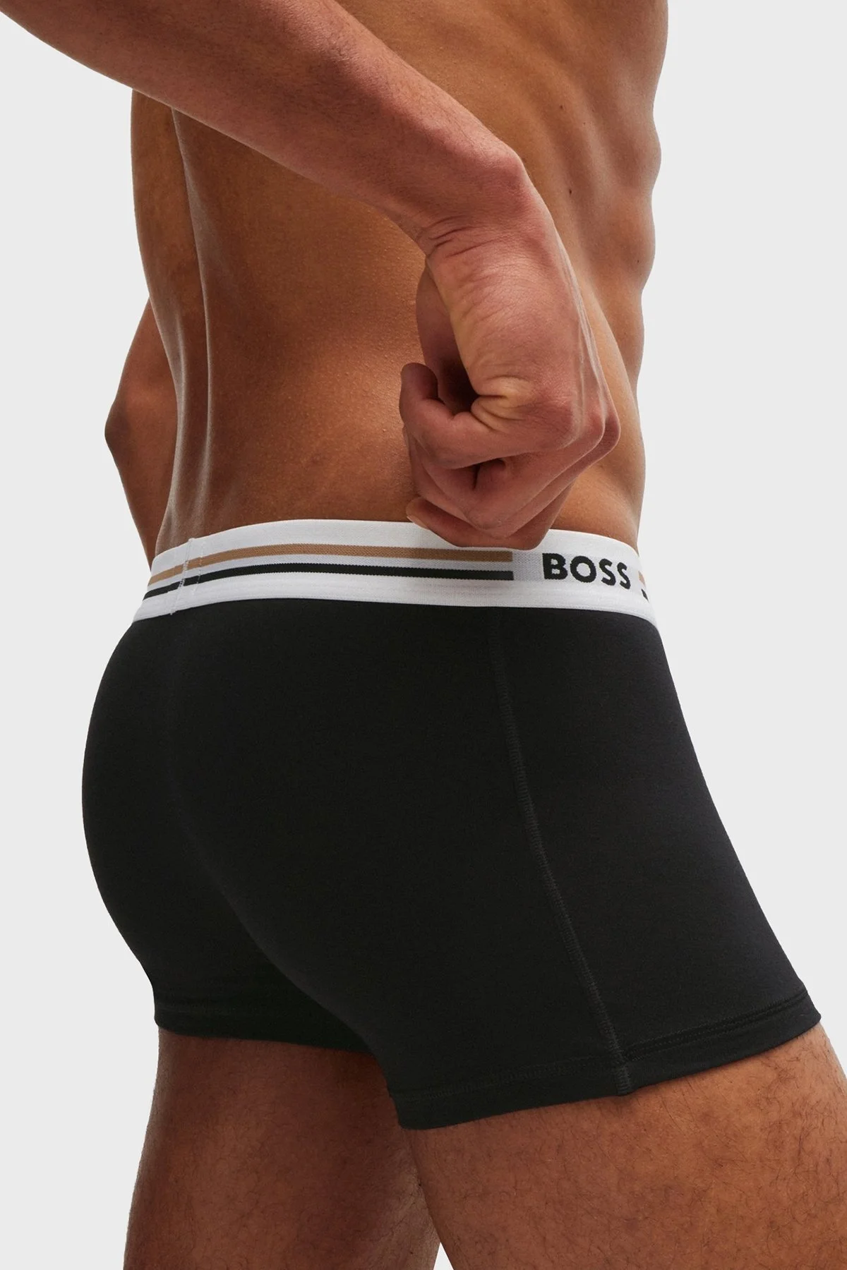 Boss Esnek Bel Bantlı 3 Pack Erkek Boxer 50492200 001 SİYAH - 3