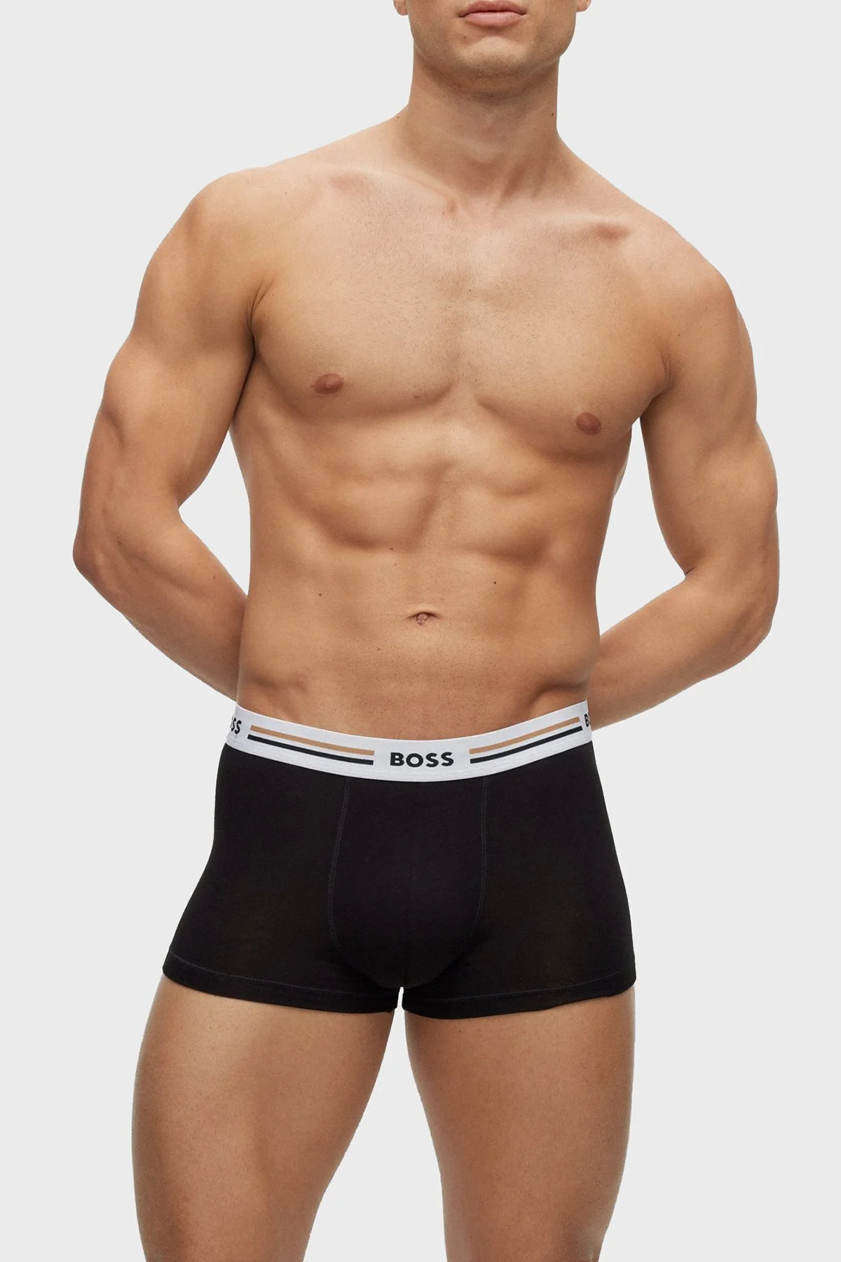 Boss Esnek Bel Bantlı 3 Pack Erkek Boxer 50492200 001 SİYAH - 2