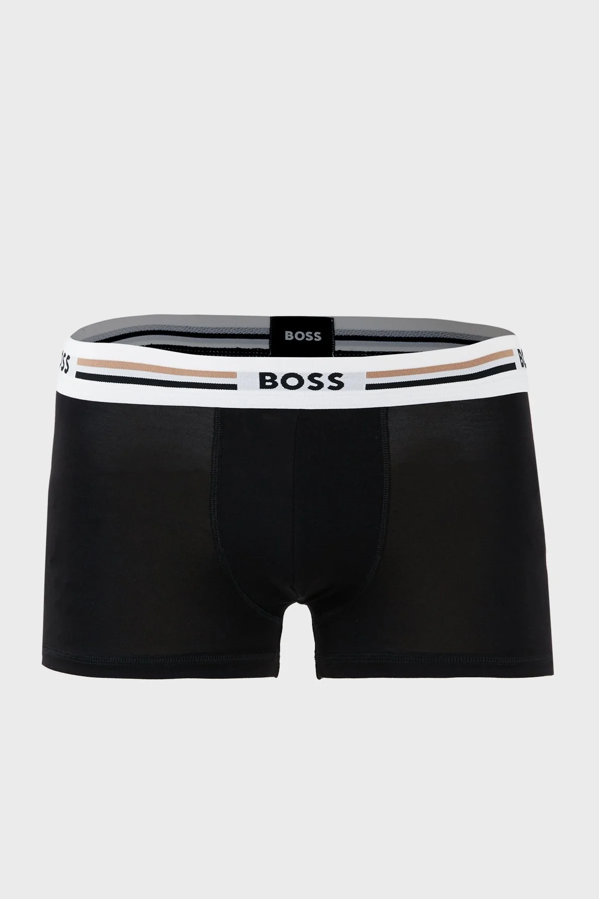 Boss Esnek Bel Bantlı 3 Pack Erkek Boxer 50492200 981 Siyah-Bej-Lacivert - 9