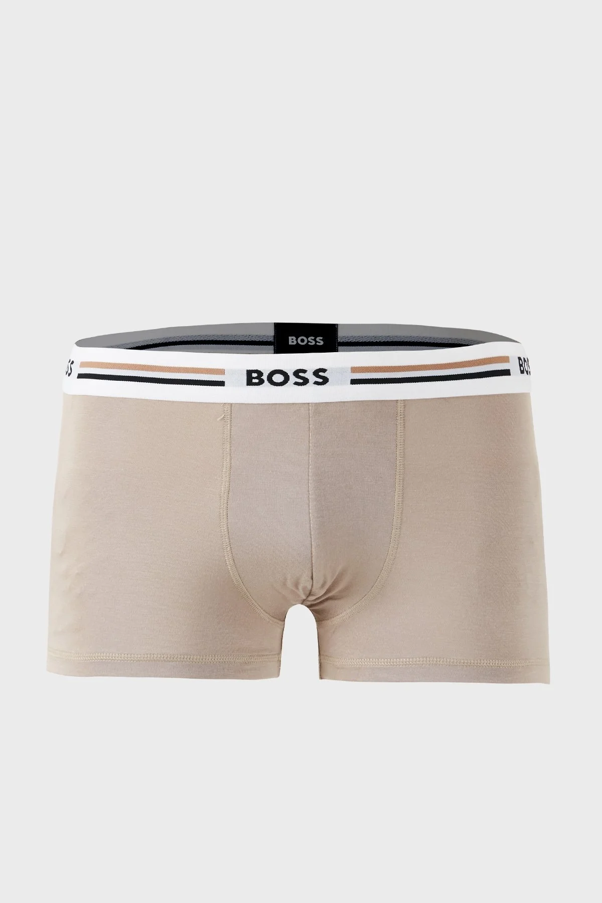 Boss Esnek Bel Bantlı 3 Pack Erkek Boxer 50492200 981 Siyah-Bej-Lacivert - 13