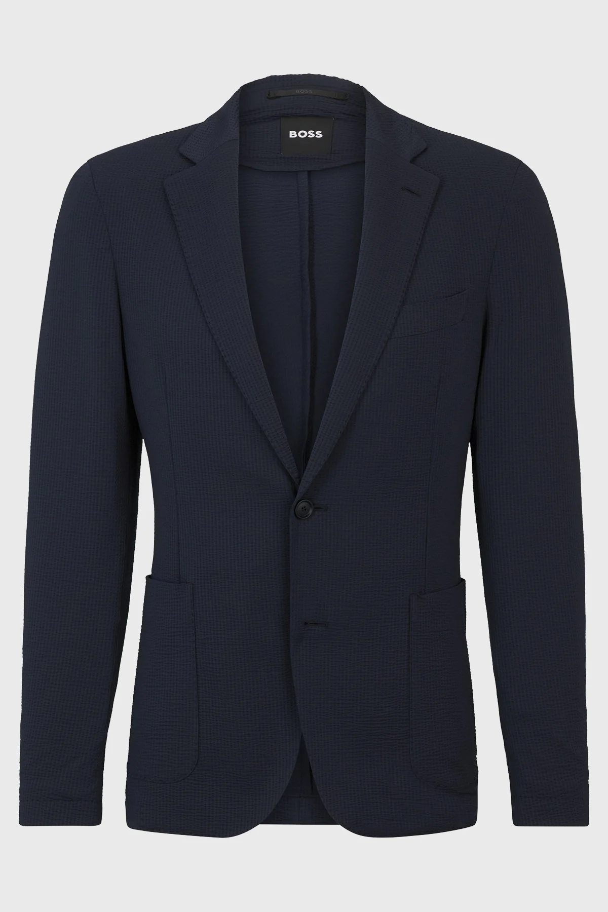 Boss Esnek Gofre Kumaştan Slim Fit Erkek Ceket 50514616 404 LACİVERT - 6