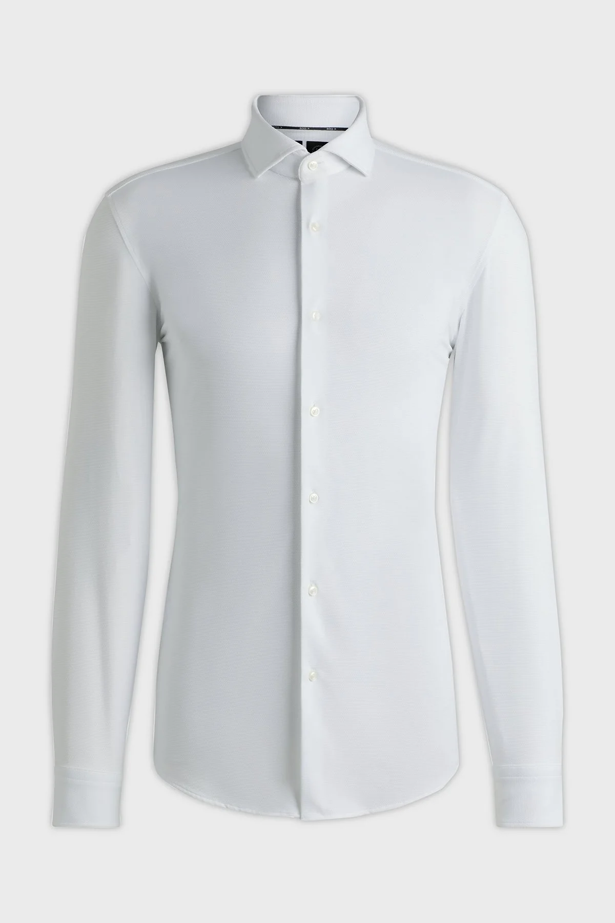 Boss Esnek Jarse Slim Fit Uzun Kol Erkek Gömlek 50533393 100 BEYAZ - 6