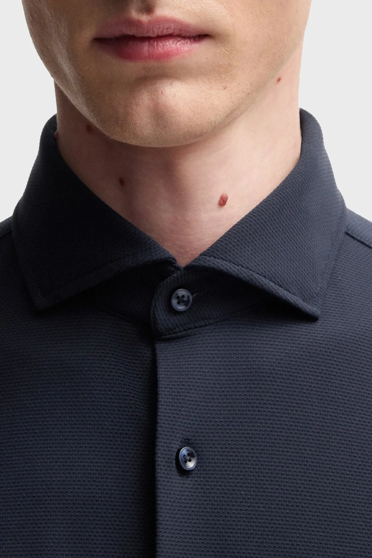 Boss Esnek Jarse Slim Fit Uzun Kol Erkek Gömlek 50533393 404 LACİVERT - 4