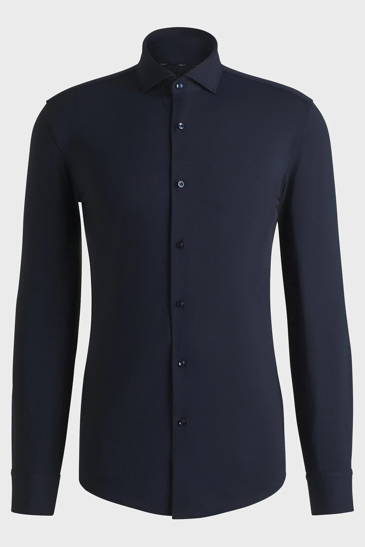Boss Esnek Jarse Slim Fit Uzun Kol Erkek Gömlek 50533393 404 LACİVERT - 5