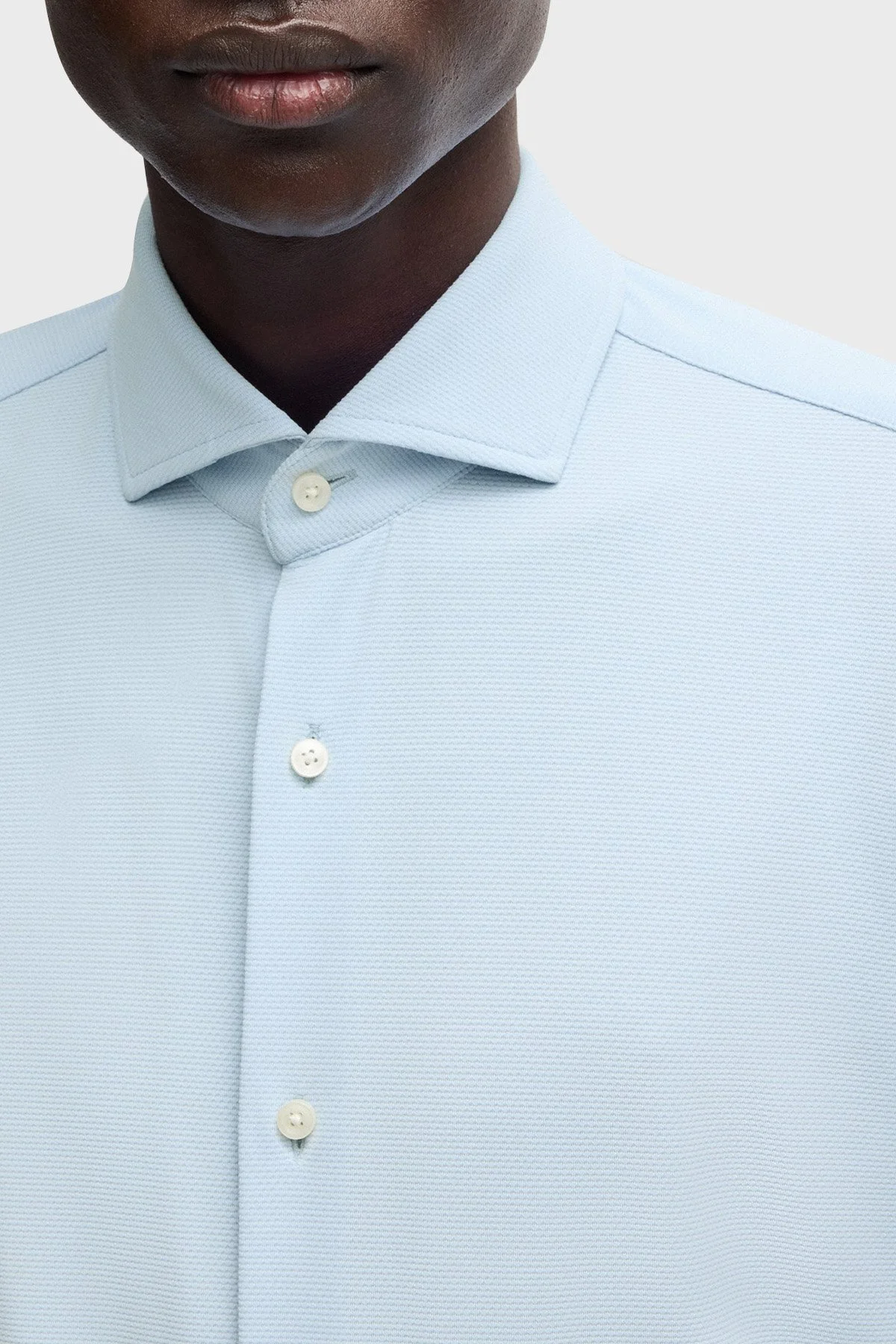 Boss Esnek Jarse Slim Fit Uzun Kol Erkek Gömlek 50533393 450 AÇIK MAVİ - 4