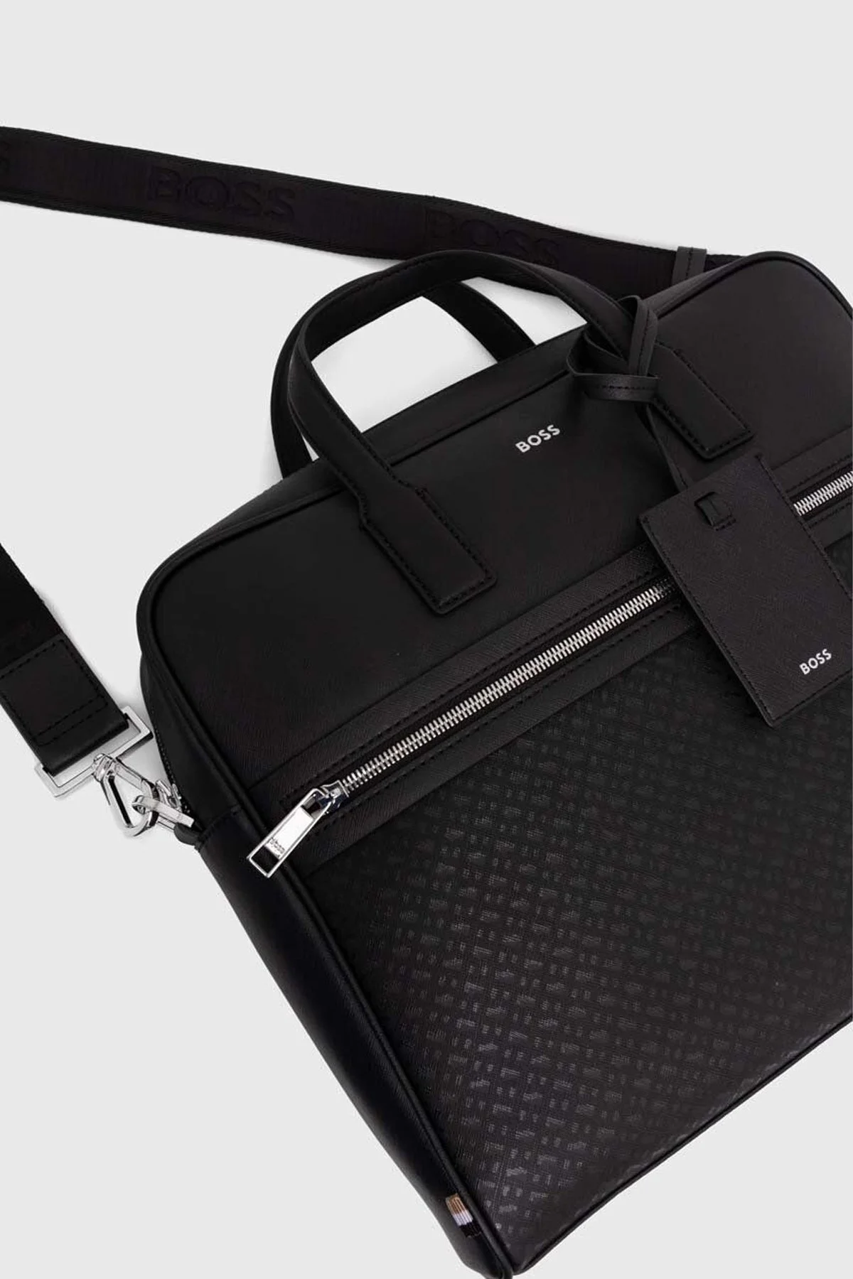 Boss Fermuarlı 14 inç Erkek Laptop Çantası 50516751 001 SİYAH - 4