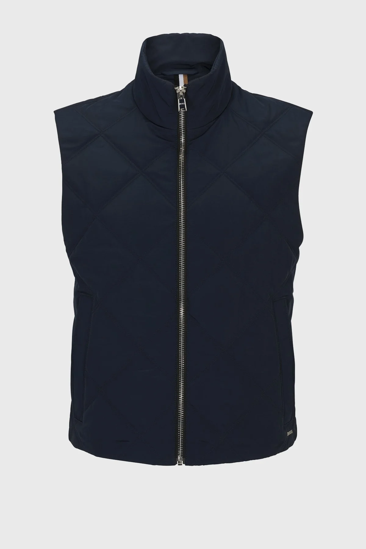 Boss Fermuarlı Dik Yaka Regular Fit Cepli Erkek Yelek 50506356 404 LACİVERT - 5