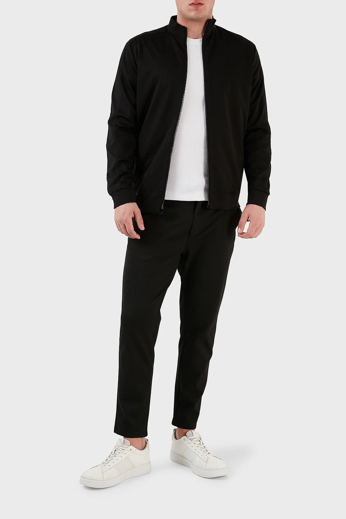 Boss Fermuarlı Pamuklu Regular Fit Dik Yaka Erkek Sweat 50486267 001 SİYAH - 3