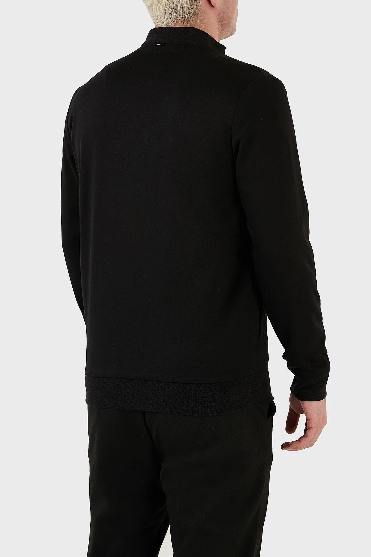 Boss Fermuarlı Pamuklu Regular Fit Dik Yaka Erkek Sweat 50486267 001 SİYAH - 5