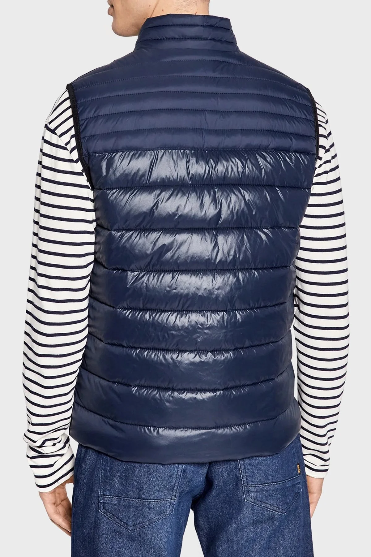 Boss Fermuarlı Regular Fit Dik Yaka Erkek Yelek 50472861 404 LACİVERT - 3